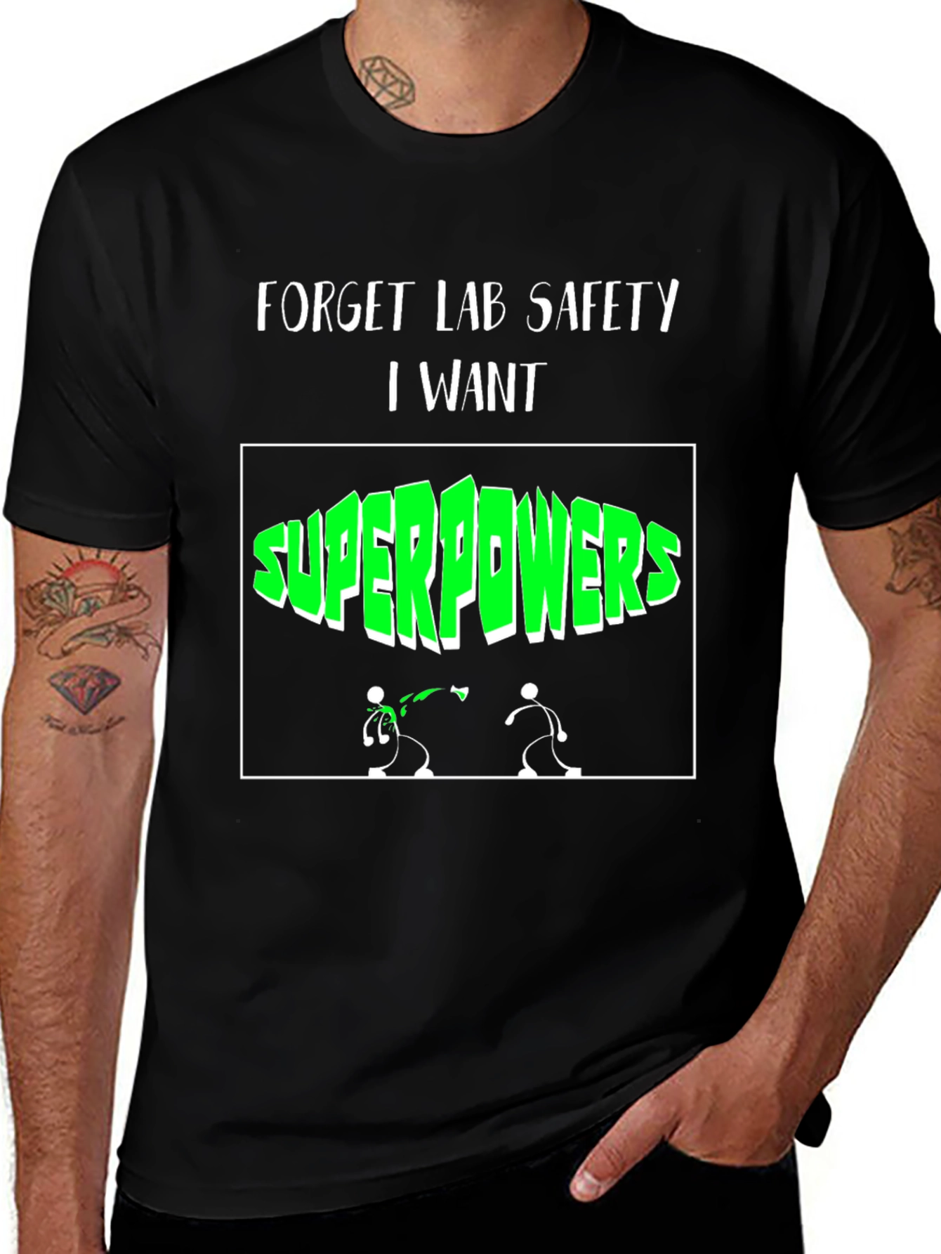 Variant 18 of Forget Lab Safety T-Shirt - Superpowers