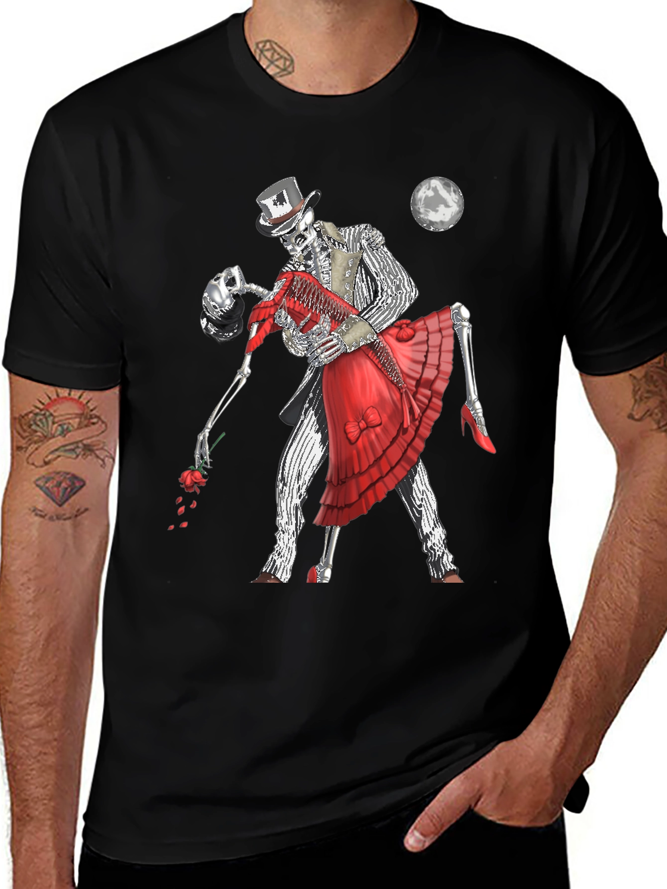 Variant 20 of Dancing Skeletons Graphic Tee