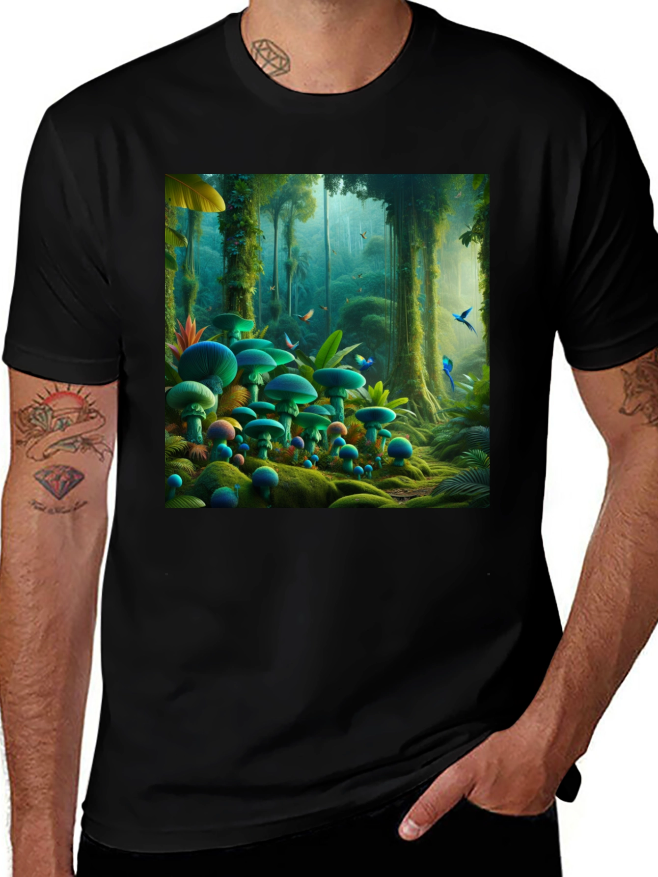 Variant 17 of Mushroom Forest Graphic Tee