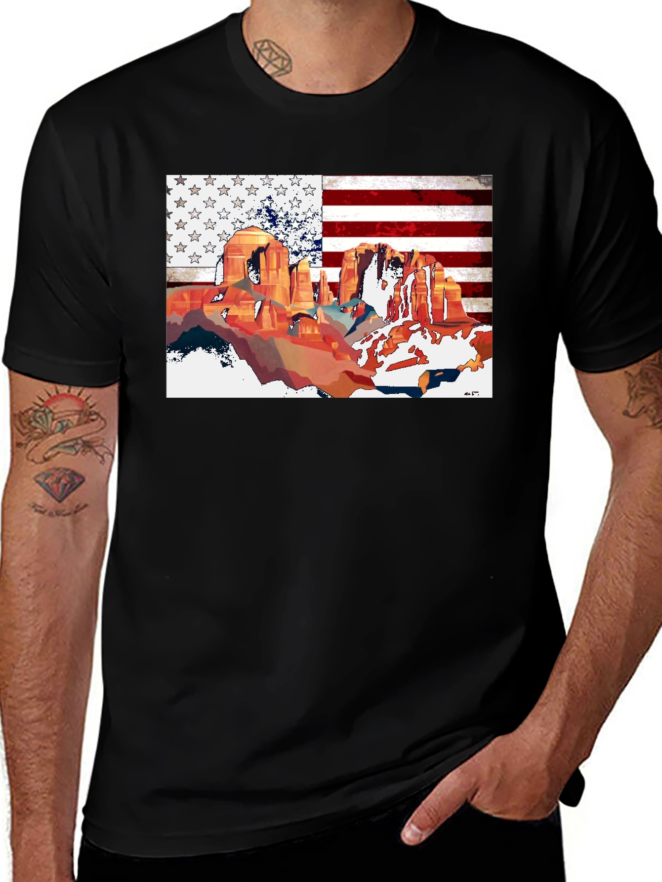 Patriotic Sedona Arizona Graphic Tee