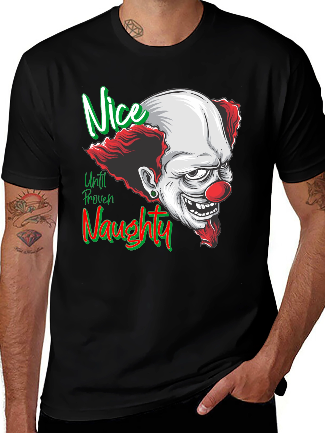 Variant 18 of Nice Until Proven Naughty Clown T-Shirt