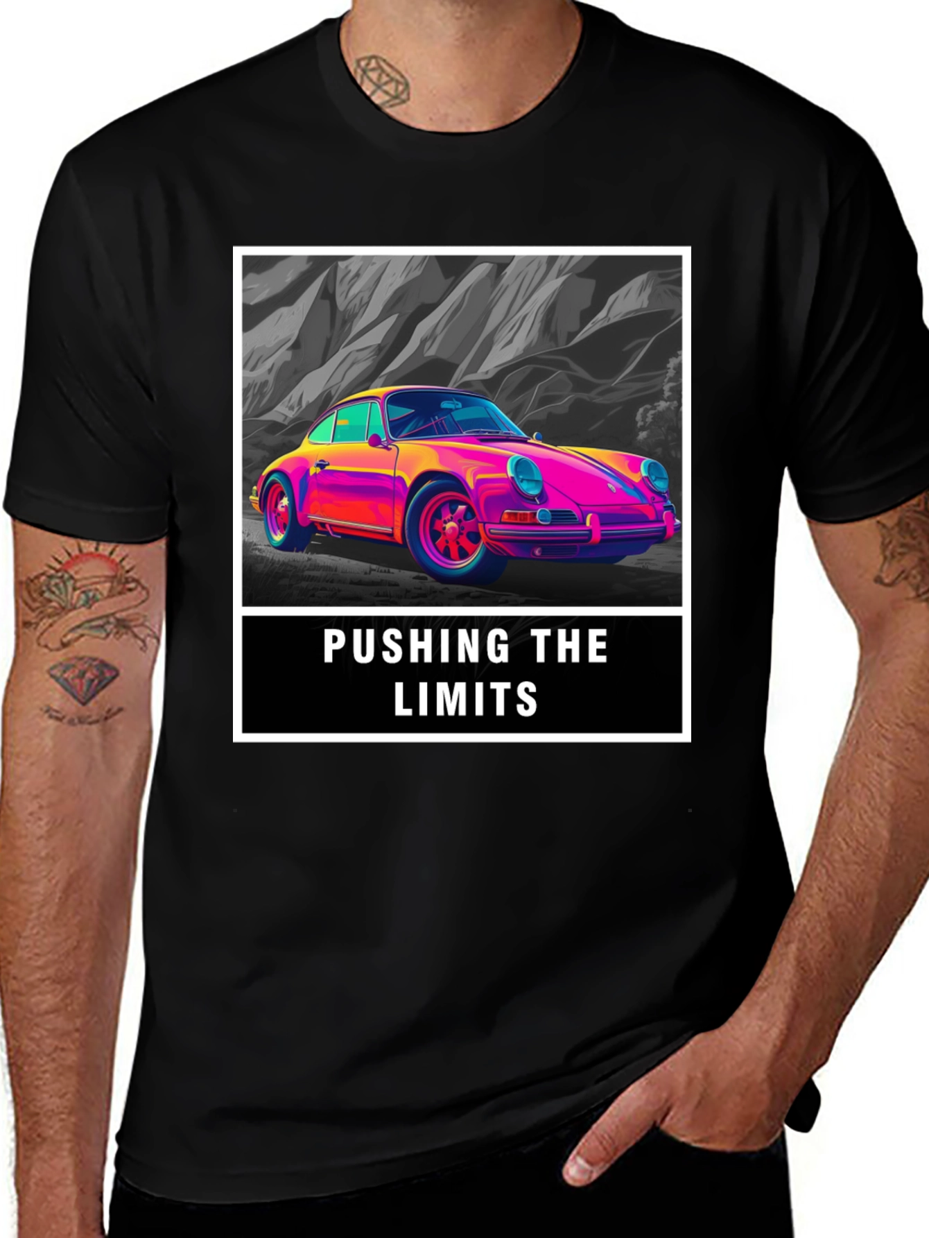 Variant 8 of Pushing the Limits Car Graphic Tee