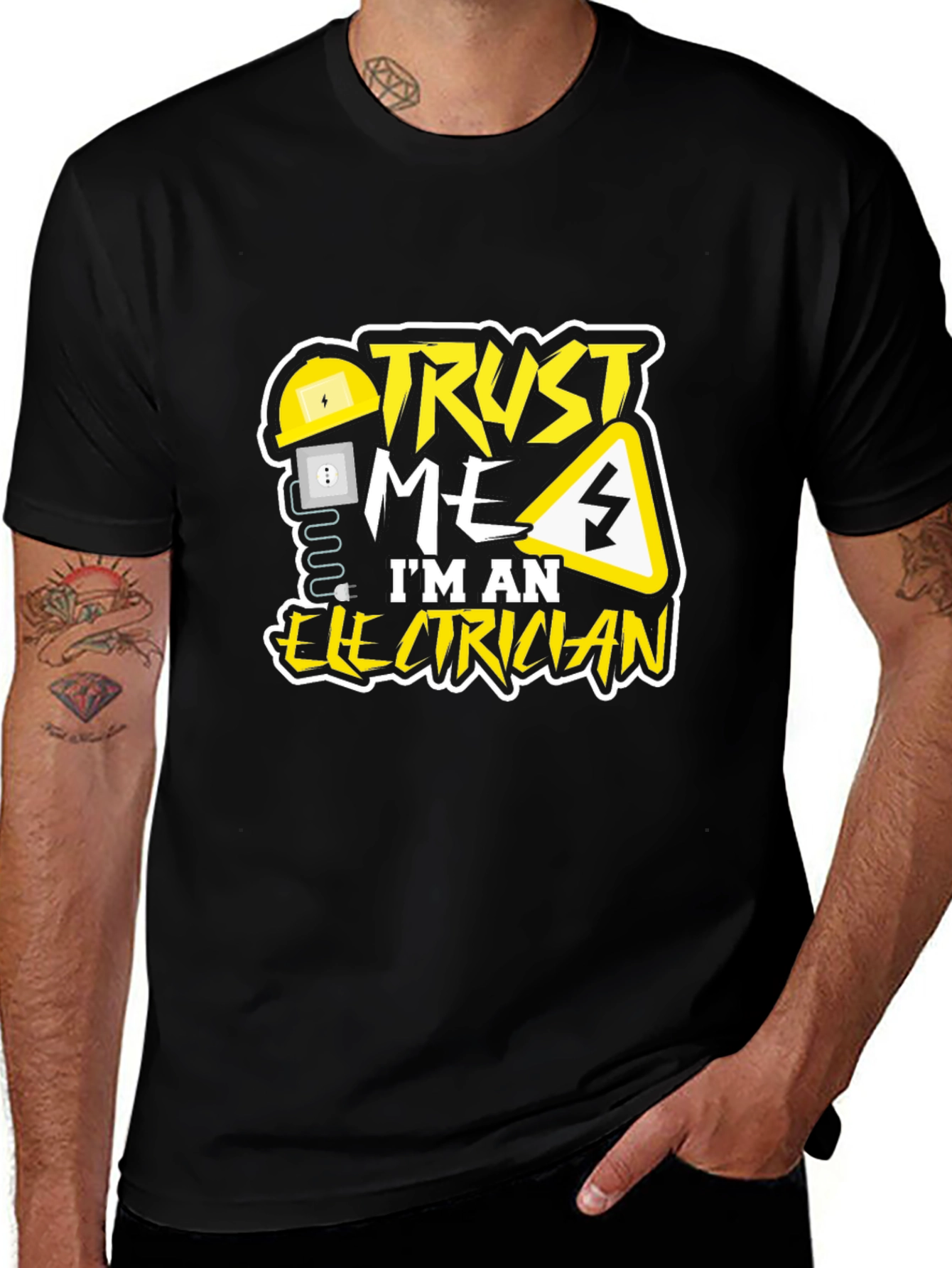 Variant 14 of Trust Me I'm An Electrician T-Shirt