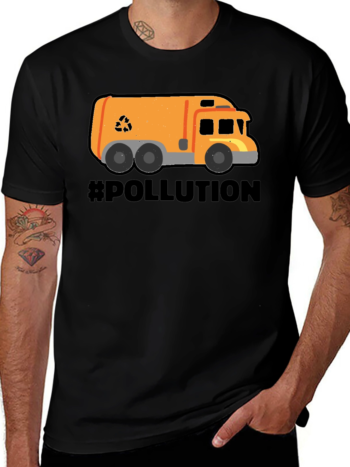 Variant 25 of Recycle Truck Graphic T-Shirt - Pollution Awareness Tee