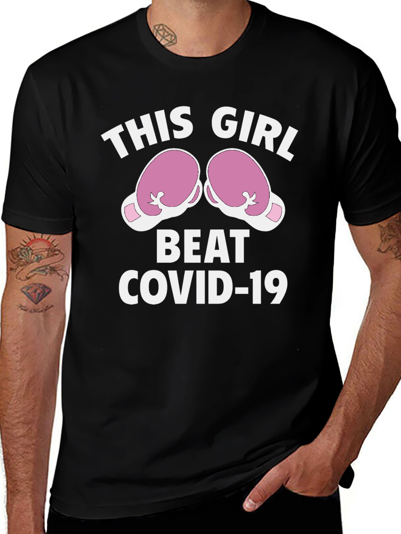 Variant 21 of This Girl Beat COVID-19 T-Shirt