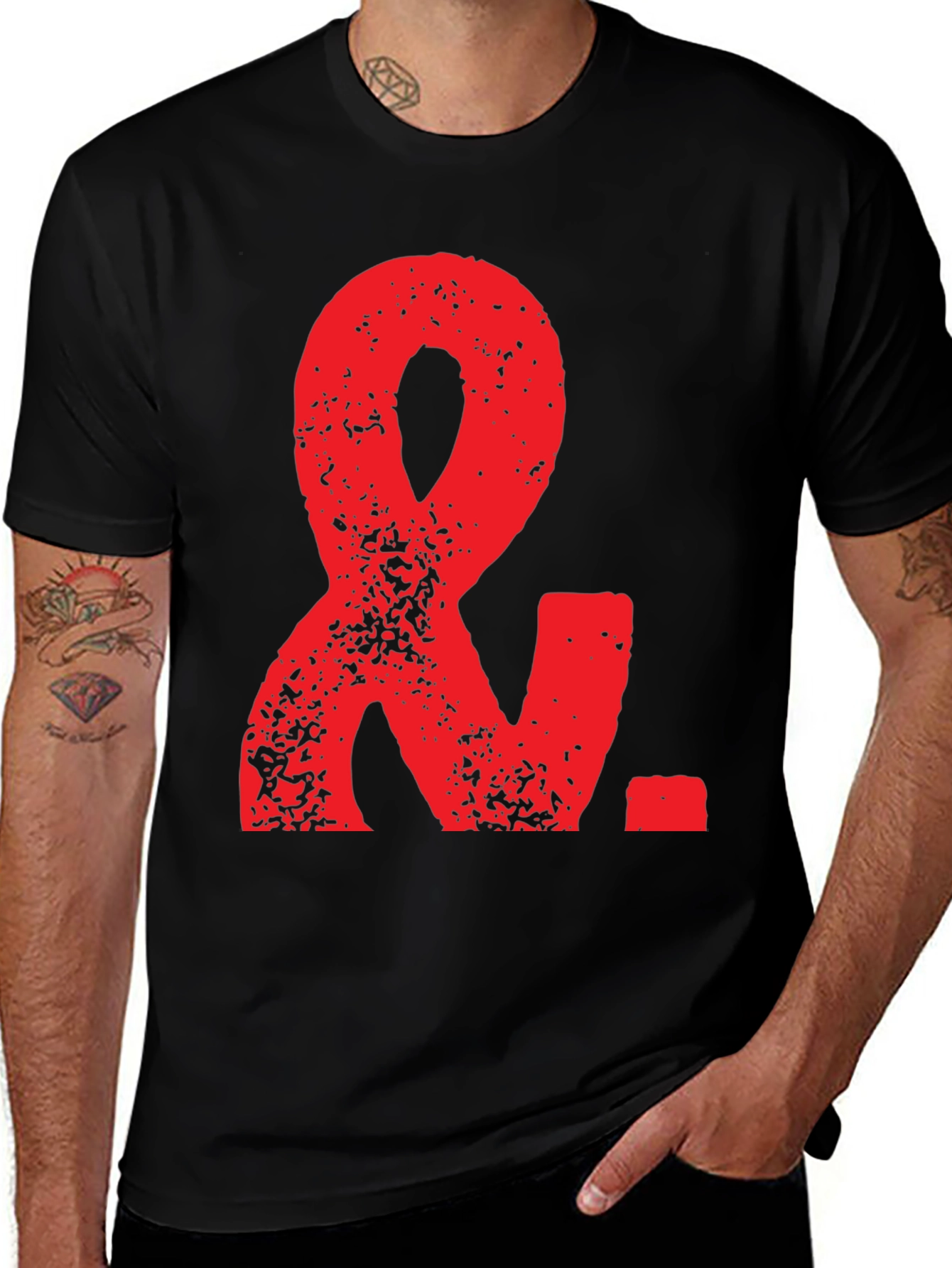 Variant 8 of Red Ampersand &. Black T-Shirt