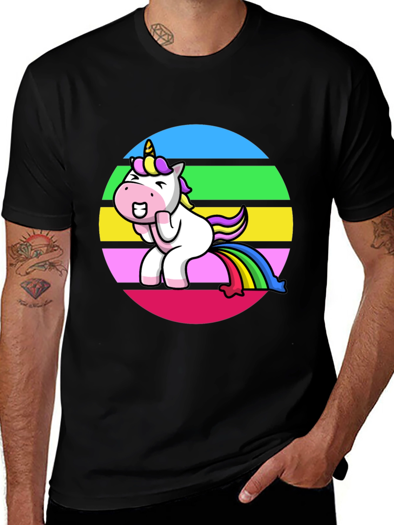 Variant 13 of Unicorn Rainbow Humor Graphic Tee