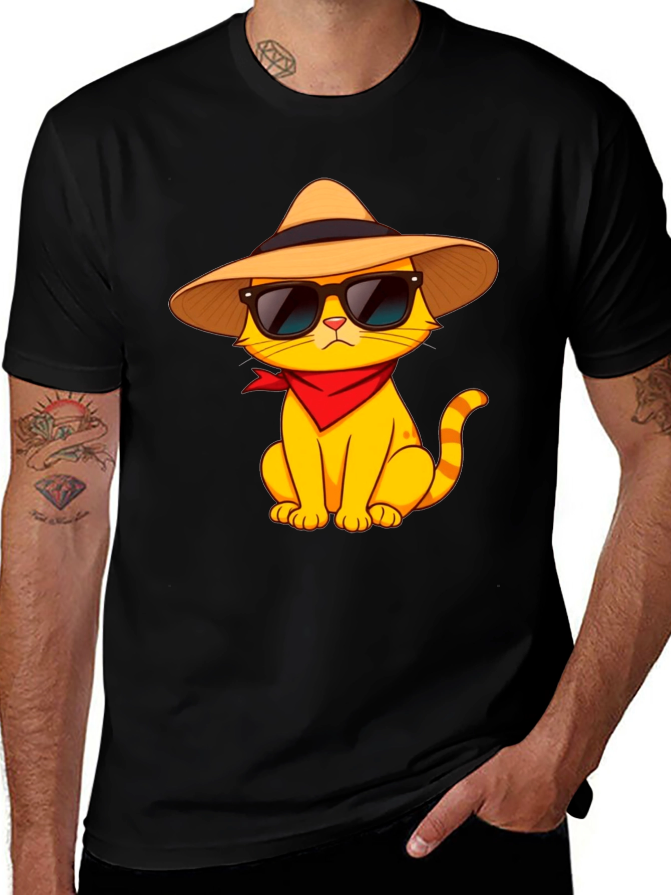 Variant 11 of Cool Cat T-Shirt - Stylish Graphic Tee
