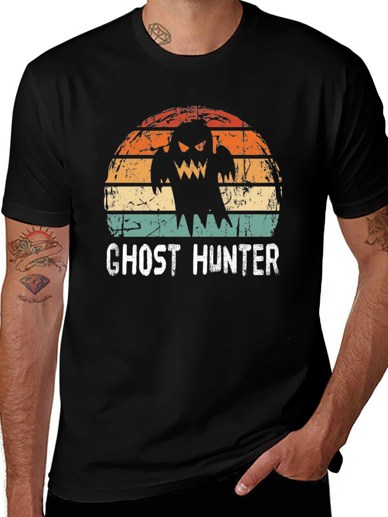 Variant 27 of Ghost Hunter Retro Graphic T-Shirt