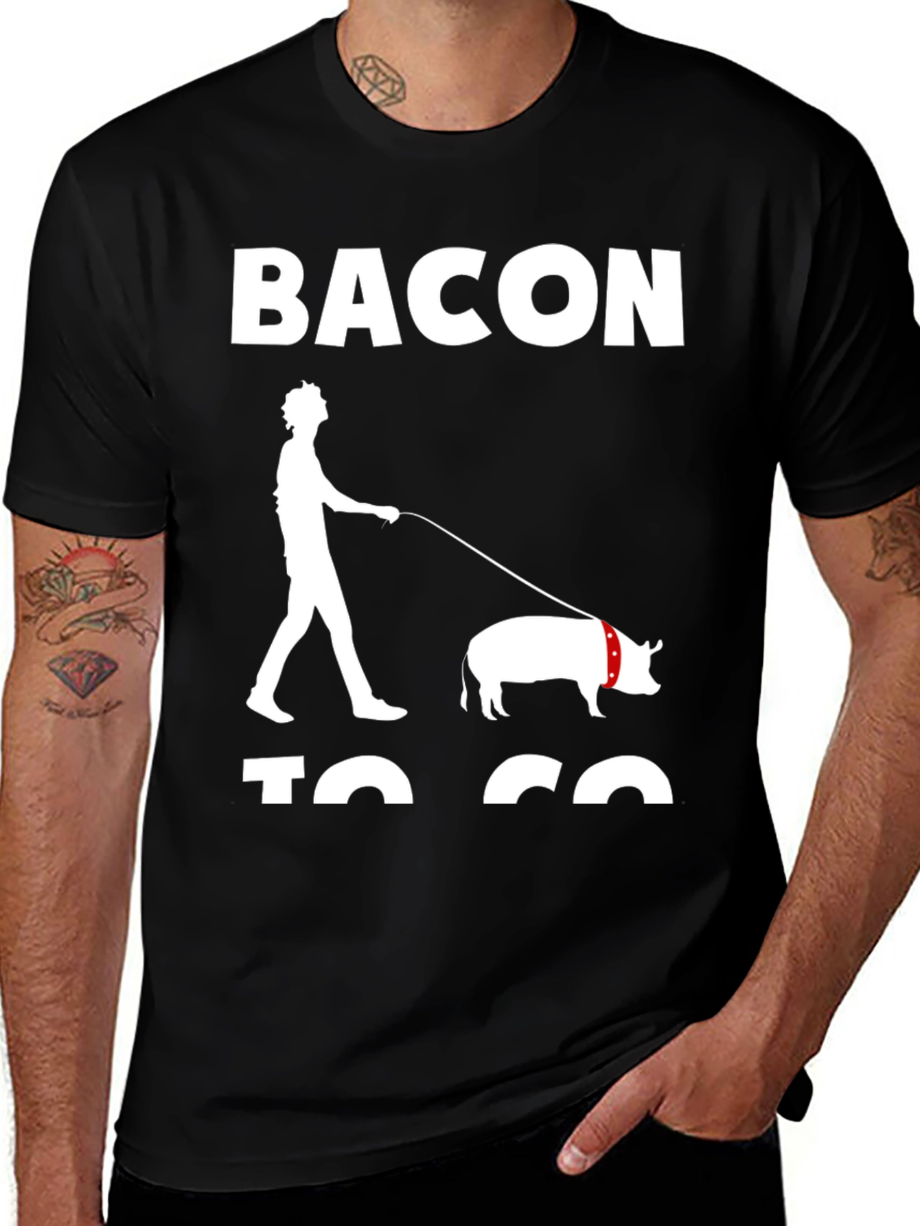 Variant 13 of Bacon To Go T-Shirt - Funny Pig Lover Tee