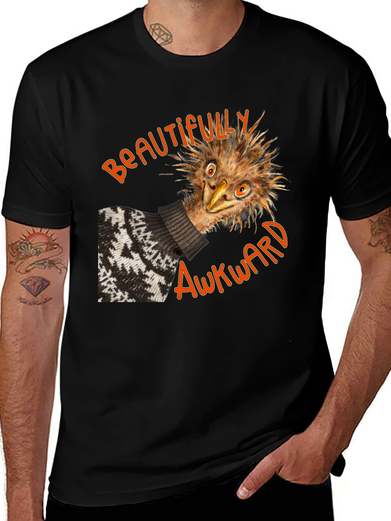 Variant 16 of Beautifully Awkward Emu Graphic Tee
