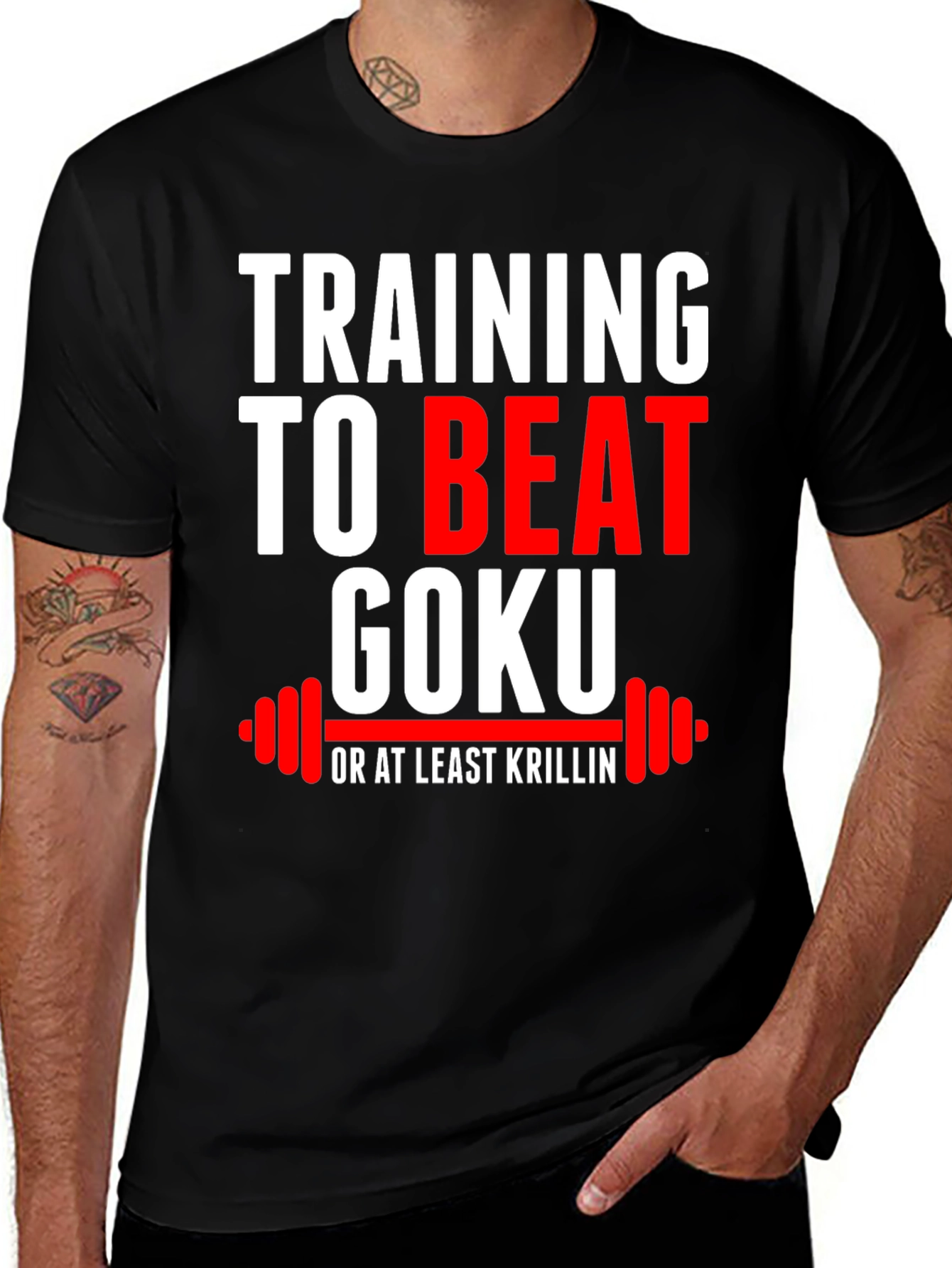 Training to Beat Goku T-Shirt - Anime Inspired Gym Wear