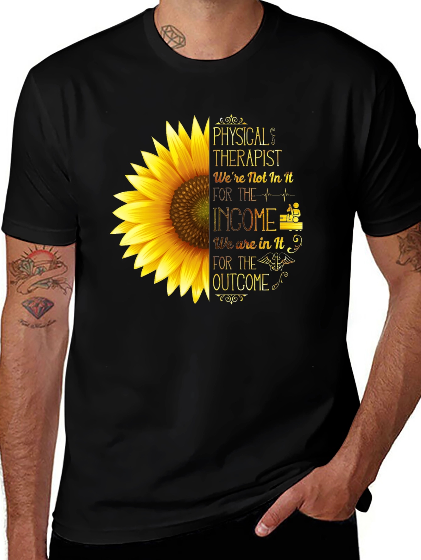 Variant 26 of Physical Therapist Sunflower T-Shirt