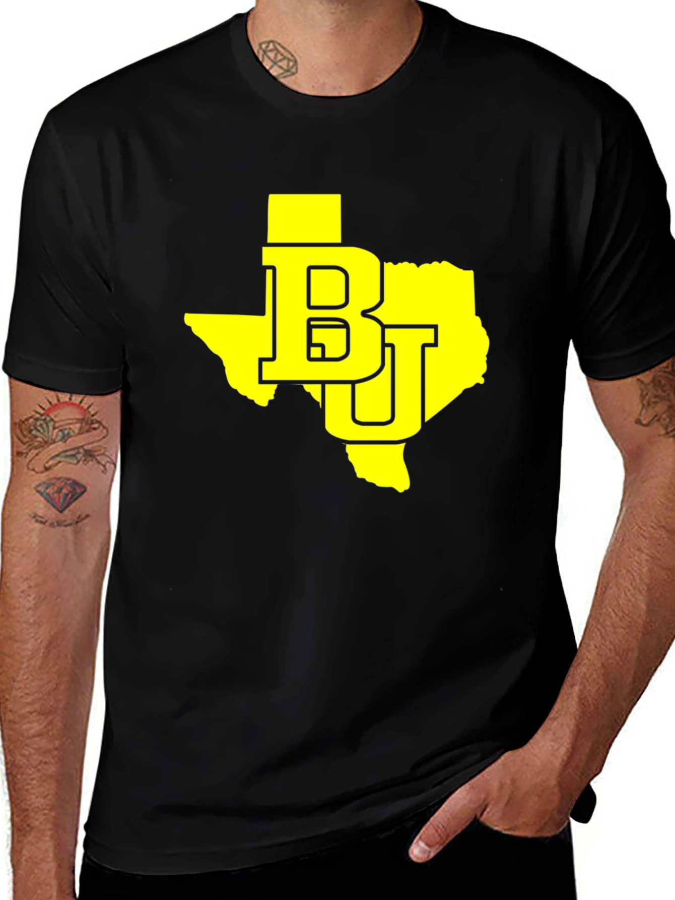 Texas BU Graphic Tee - Black Cotton T-Shirt
