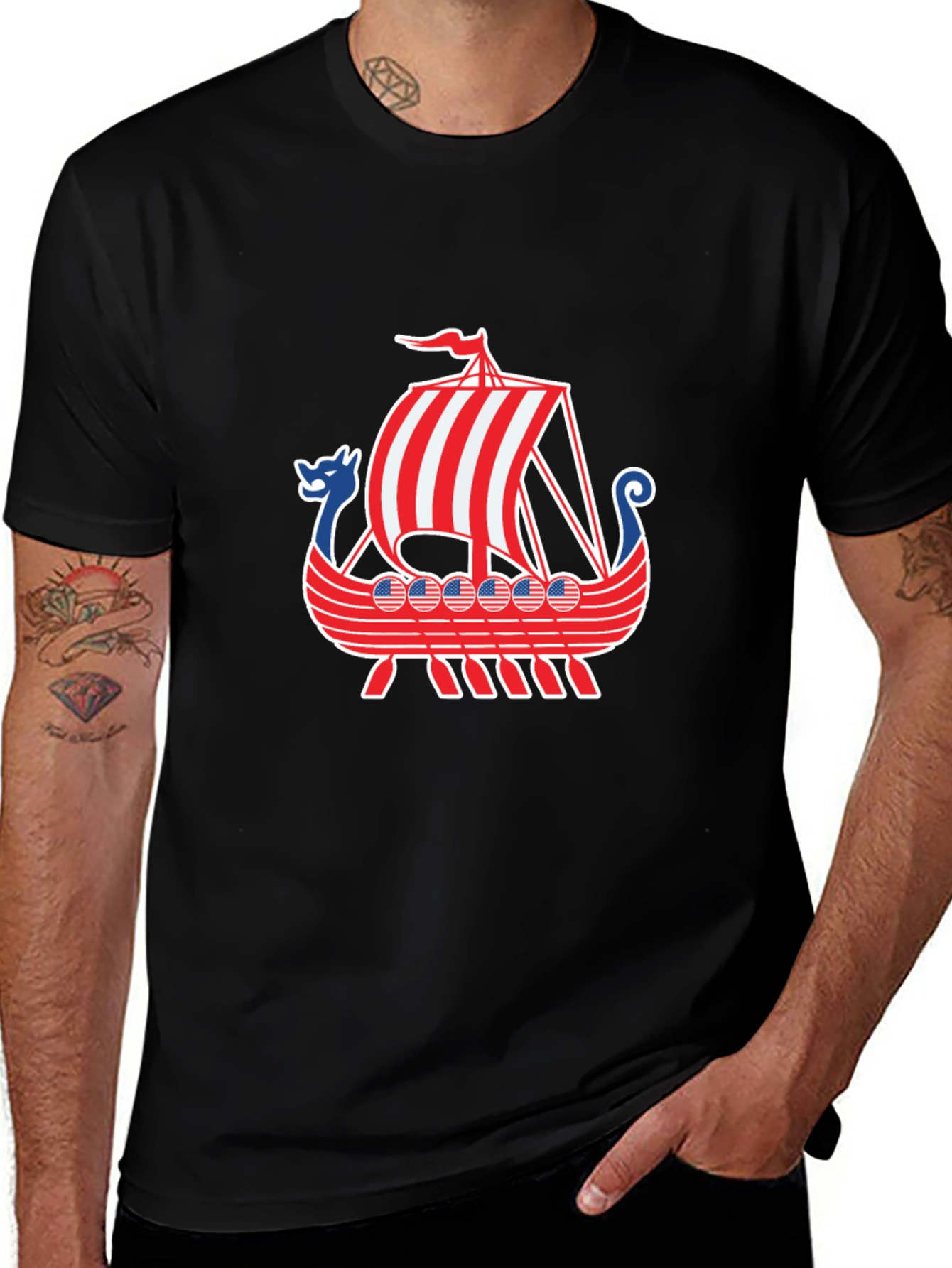 Variant 8 of Viking Ship Graphic T-Shirt