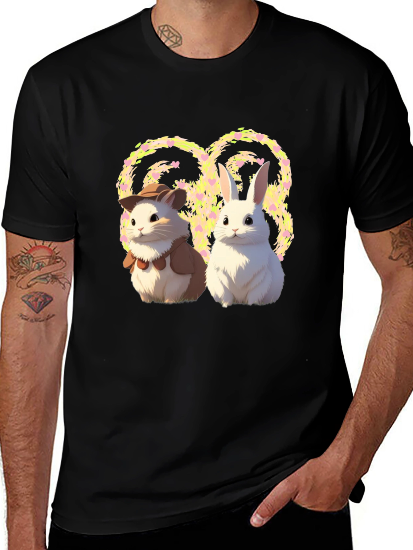 Variant 17 of Cute Bunny Love T-Shirt