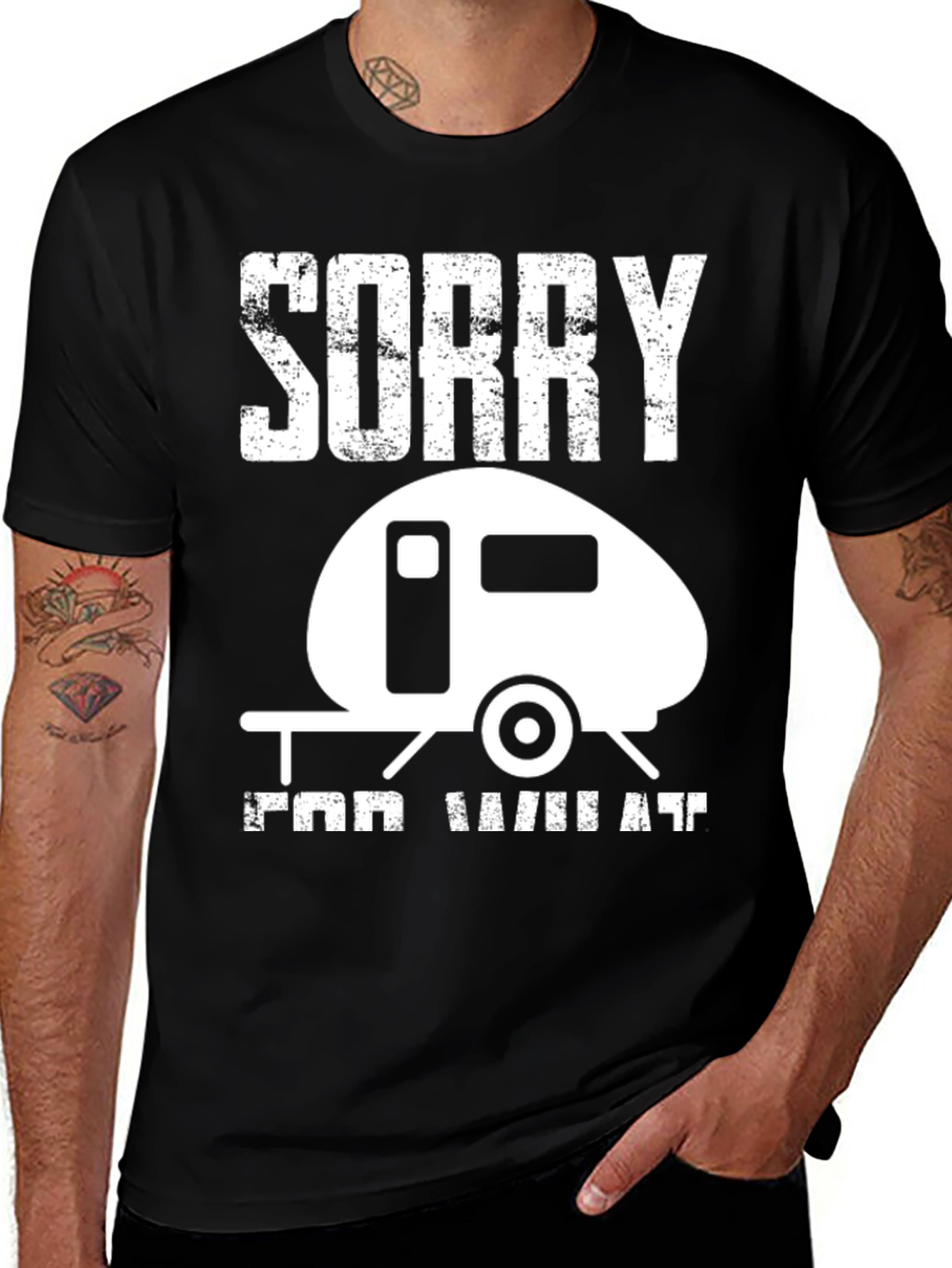Variant 20 of Sorry For What T-Shirt - Camping Trailer Graphic