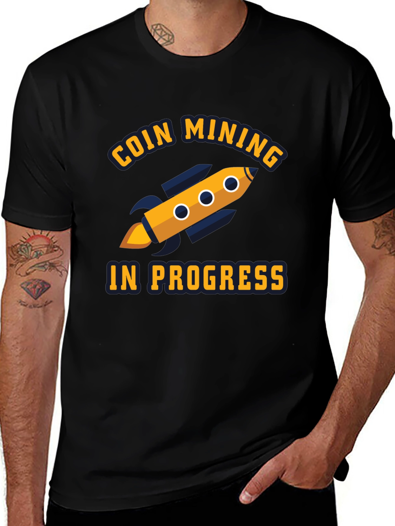 Variant 26 of Coin Mining In Progress Graphic T-Shirt