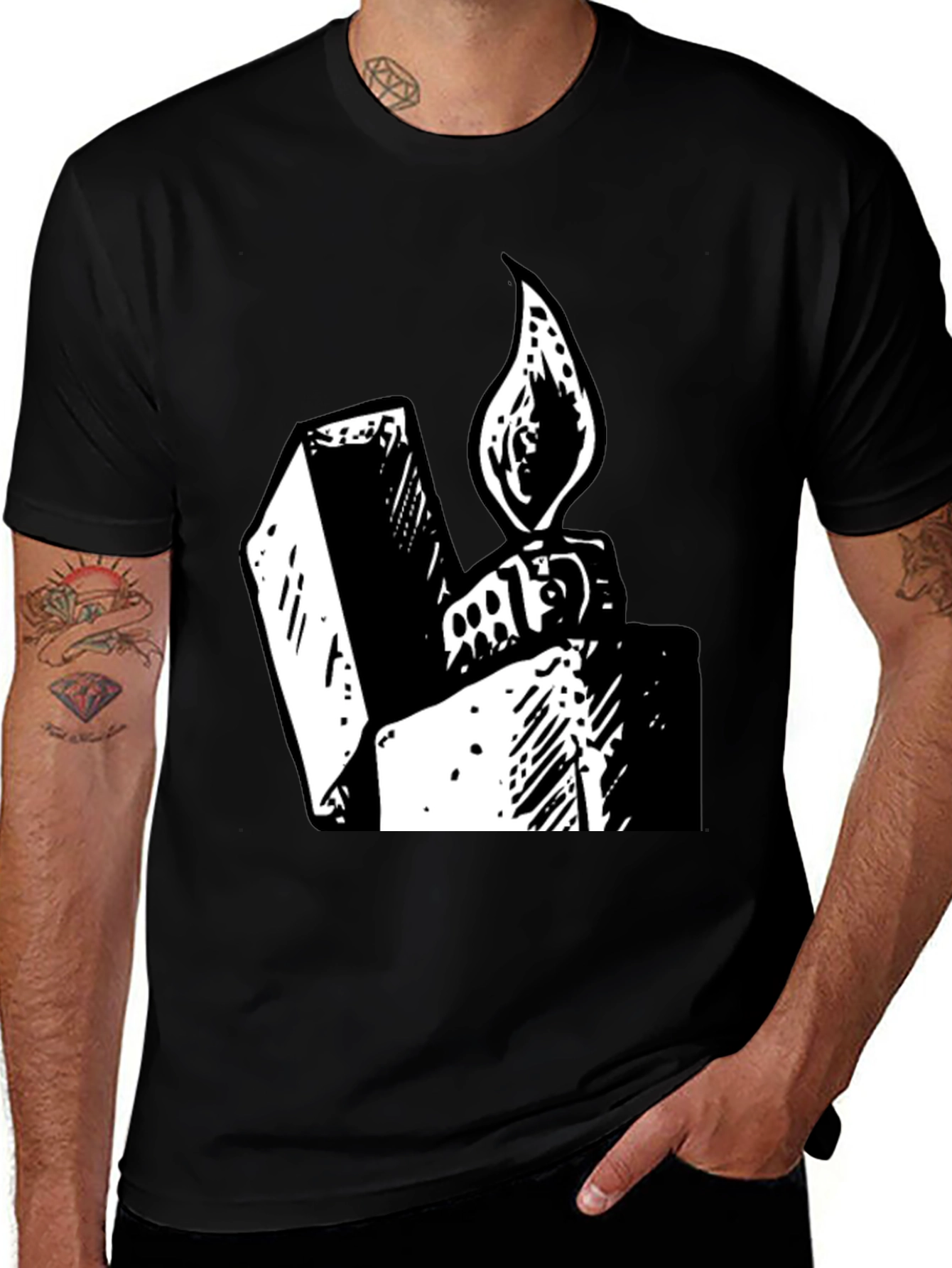 Variant 29 of Vintage Lighter Graphic T-Shirt - Classic Style