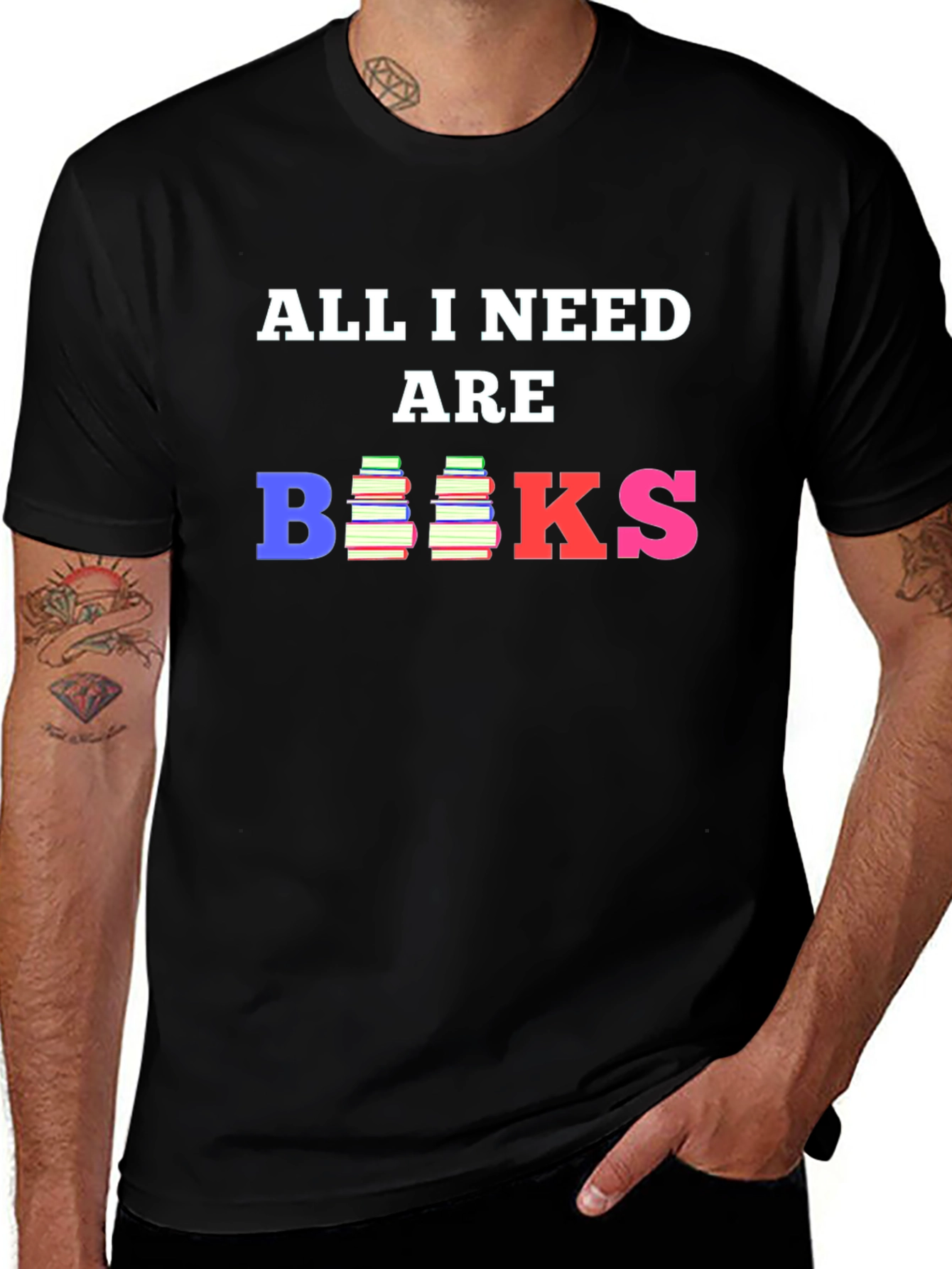 Variant 7 of All I Need Are Books T-Shirt, Book Lover Tee