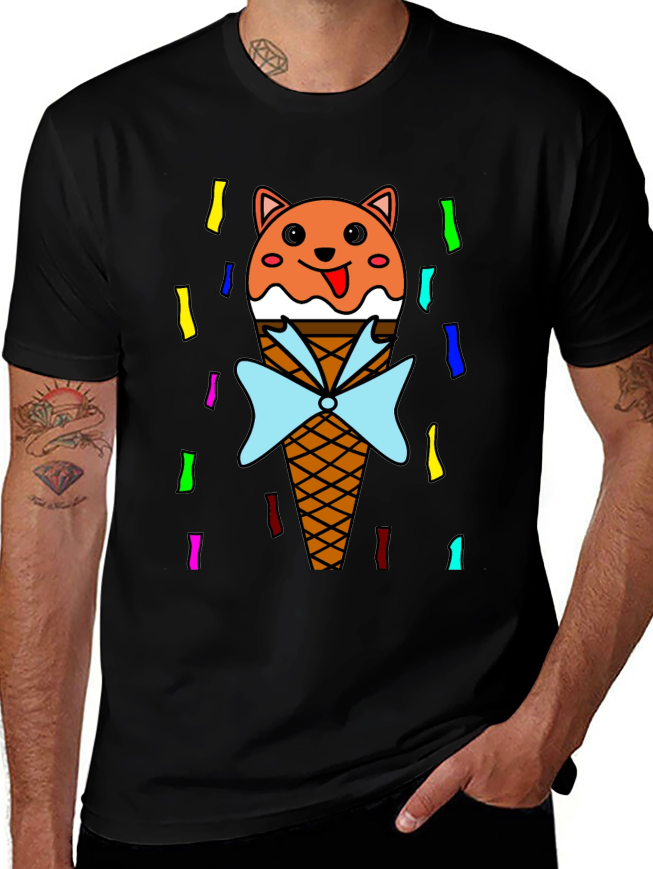 Variant 20 of Cat Ice Cream Cone T-Shirt
