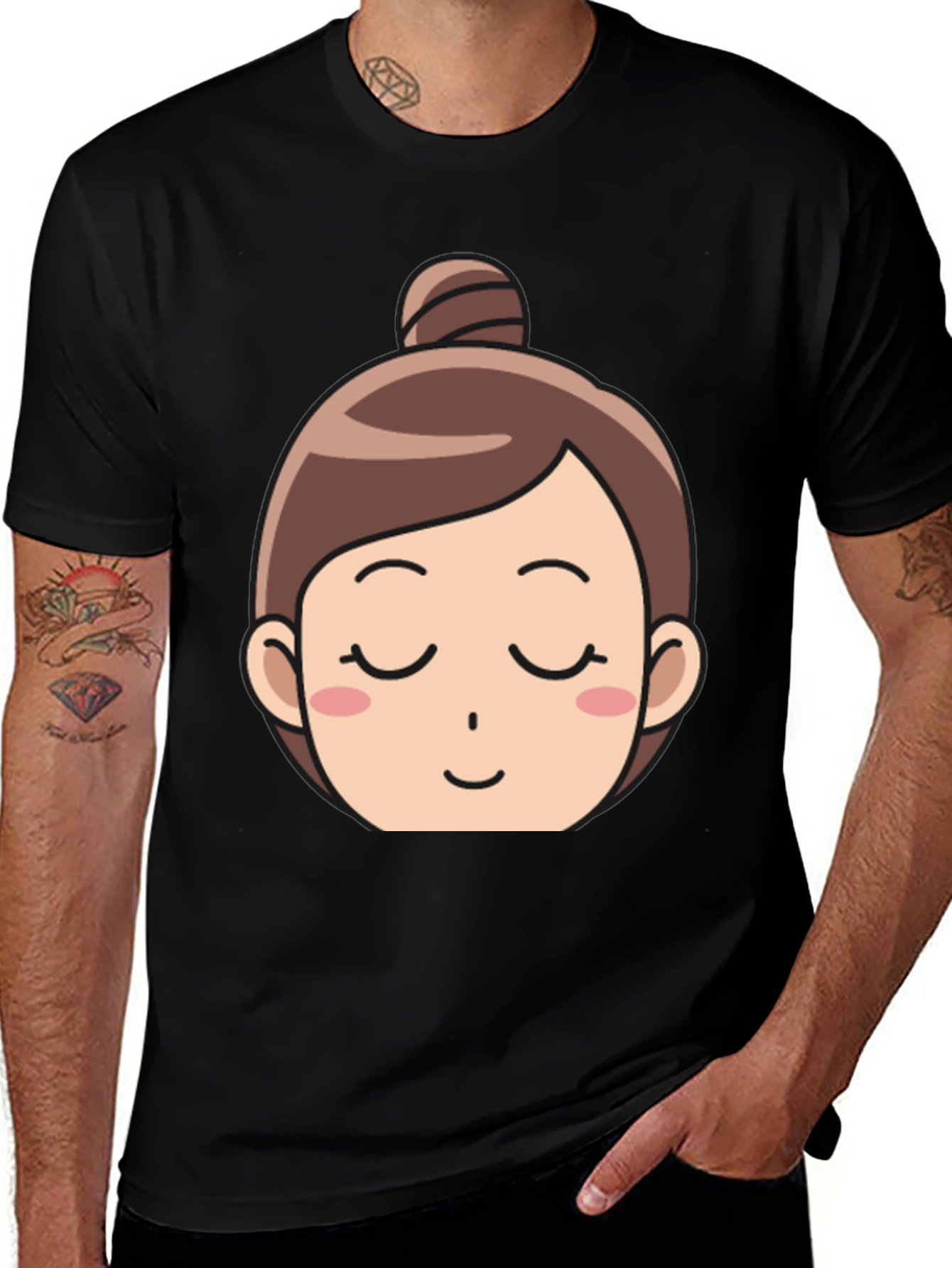 Variant 11 of Cartoon Girl Face T-Shirt