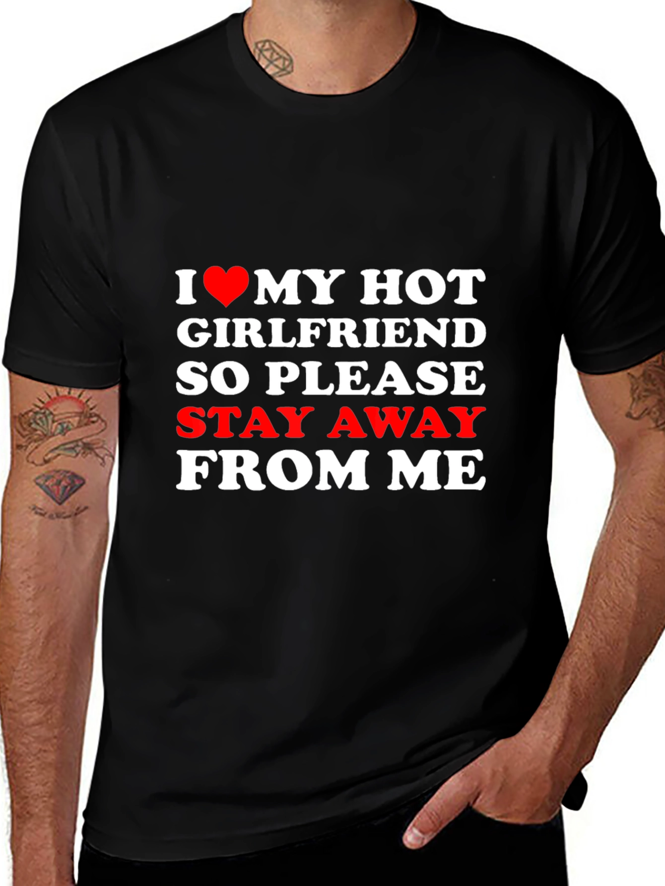 Variant 19 of I Love My Hot Girlfriend Novelty Graphic Tee