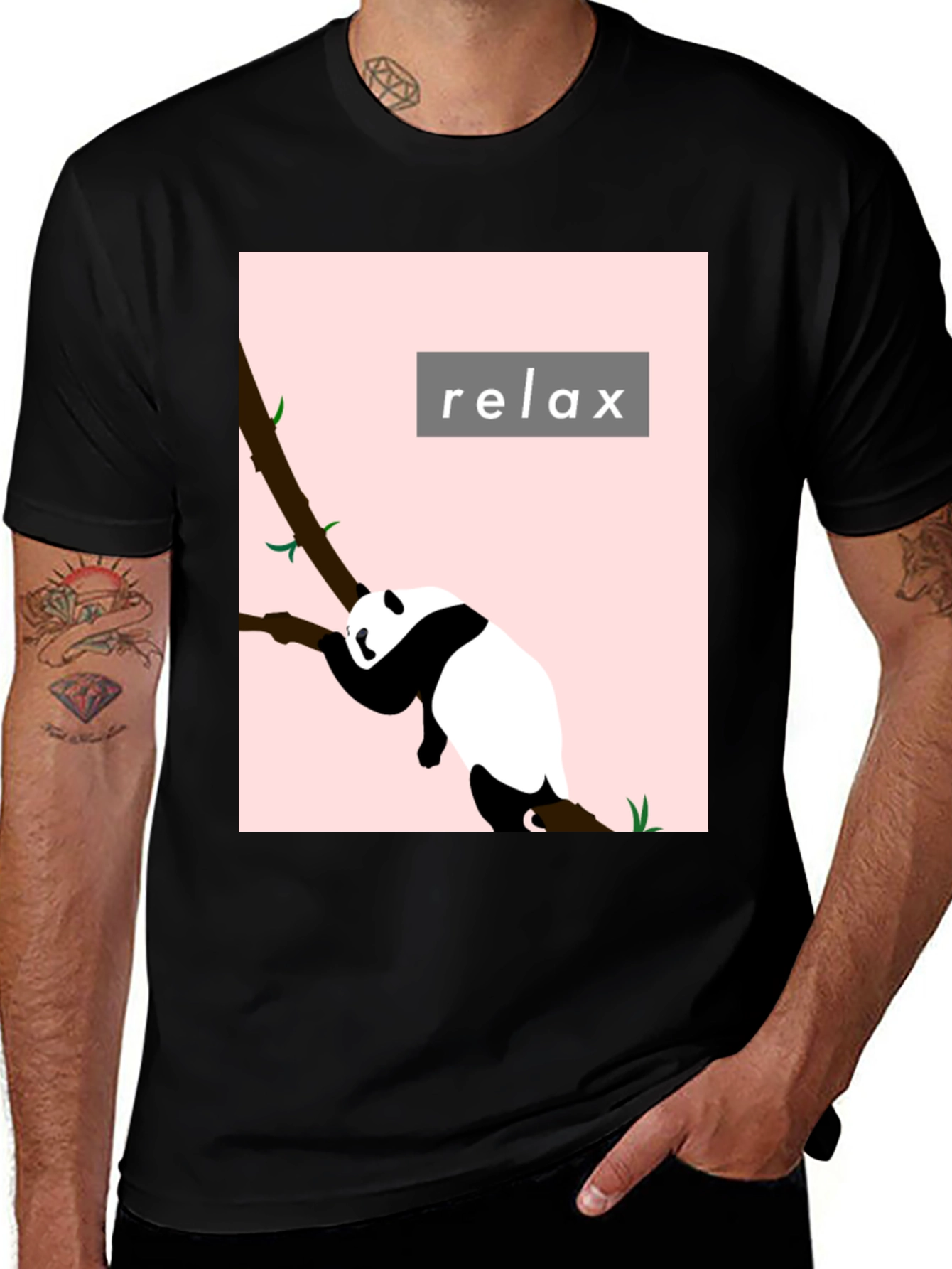 Variant 16 of Relax Panda T-Shirt - Cute Graphic Tee