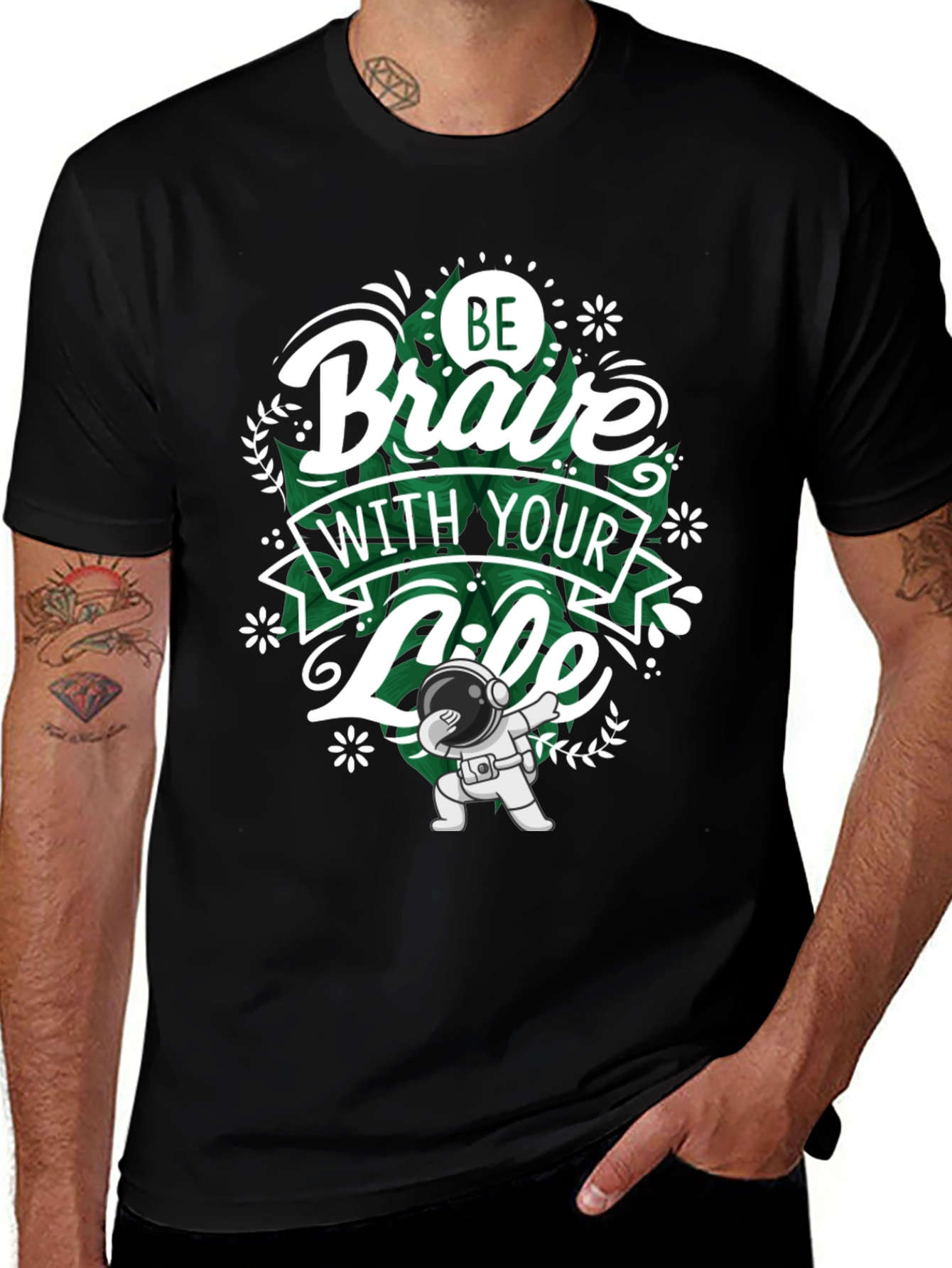 Variant 25 of Be Brave With Your Life T-Shirt - Astronaut Dab