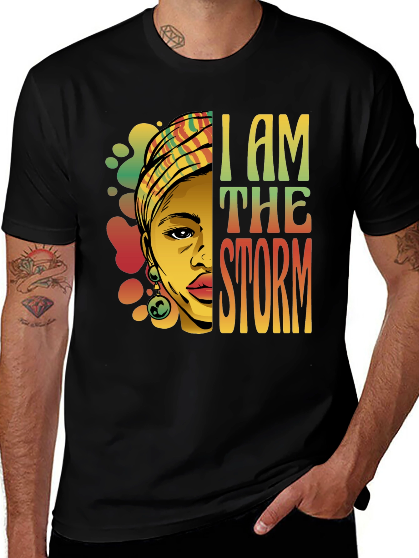 Variant 19 of I Am The Storm Graphic Tee - Black T-Shirt