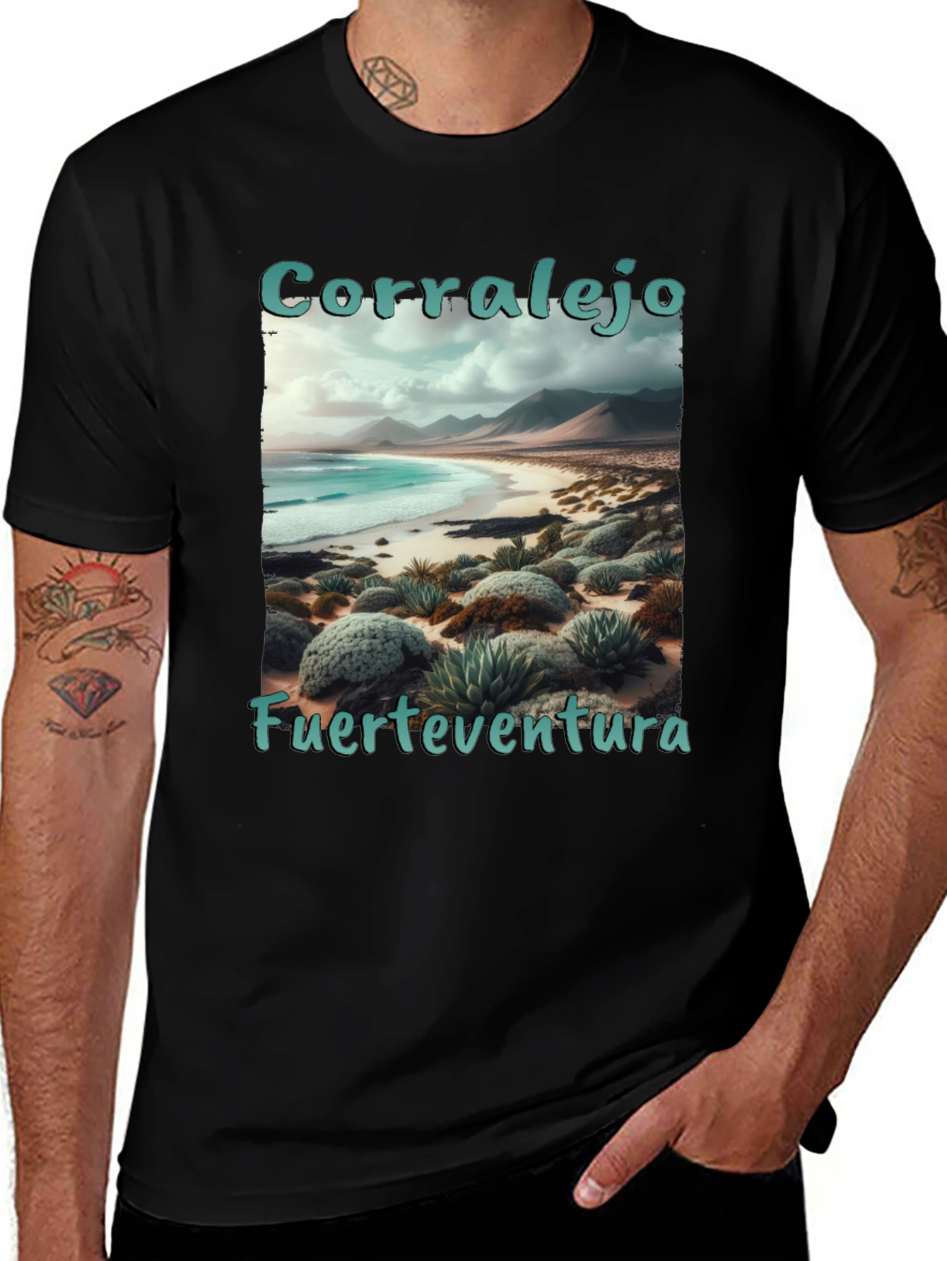 Variant 26 of Corralejo Fuerteventura Beach T-Shirt