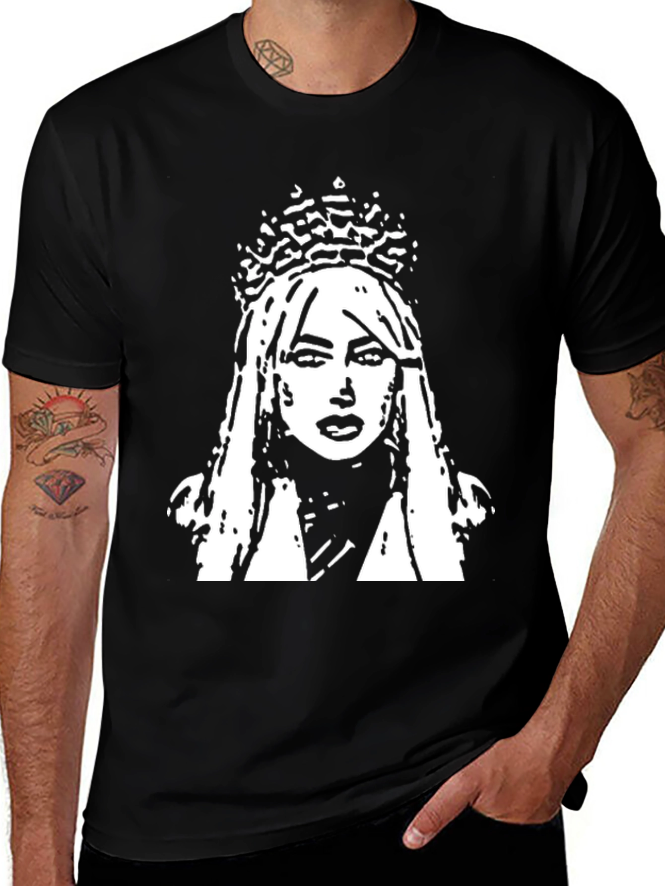 Variant 13 of Queen Graphic Black T-Shirt