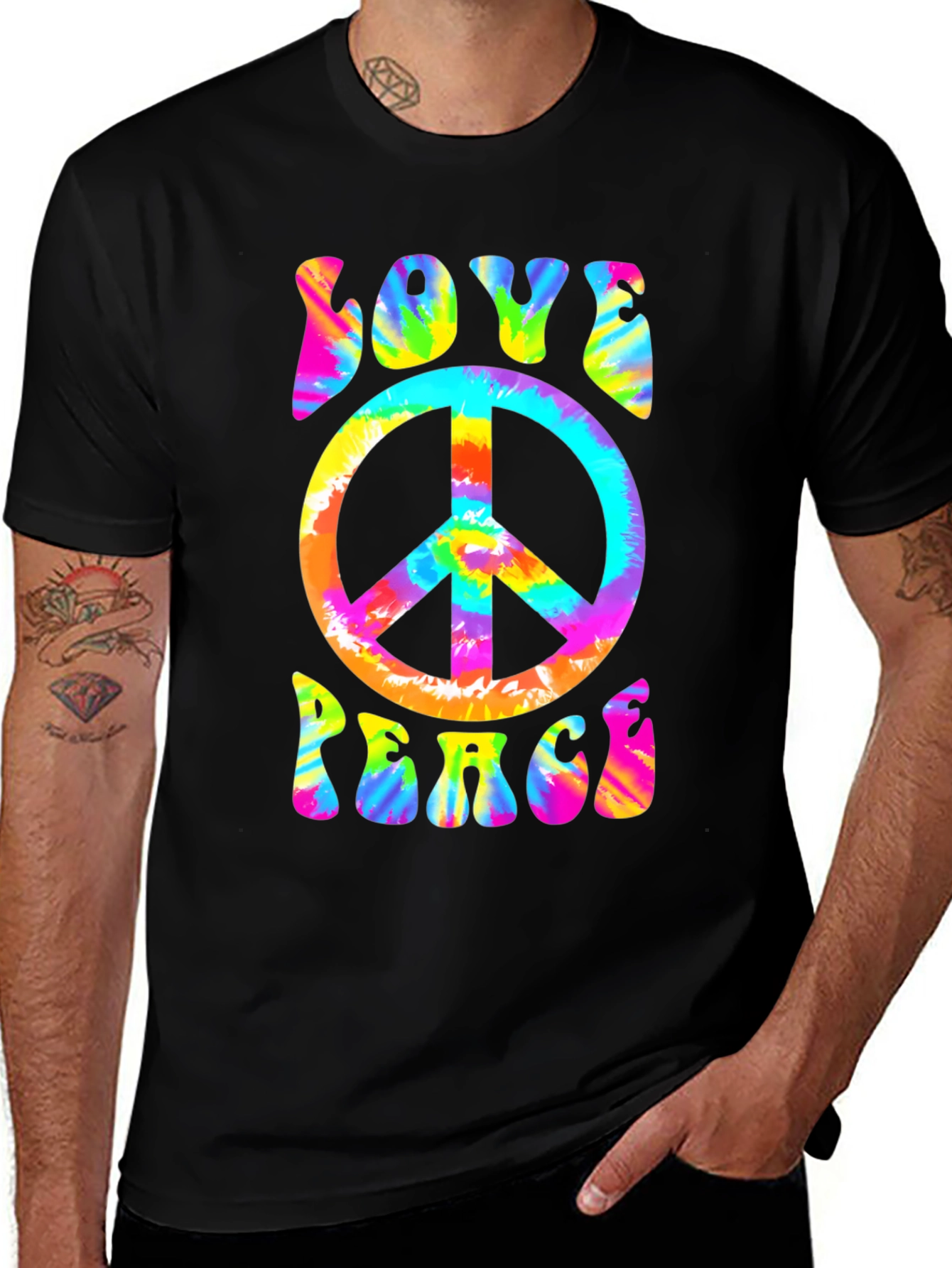 Variant 14 of Love & Peace Tie-Dye T-Shirt