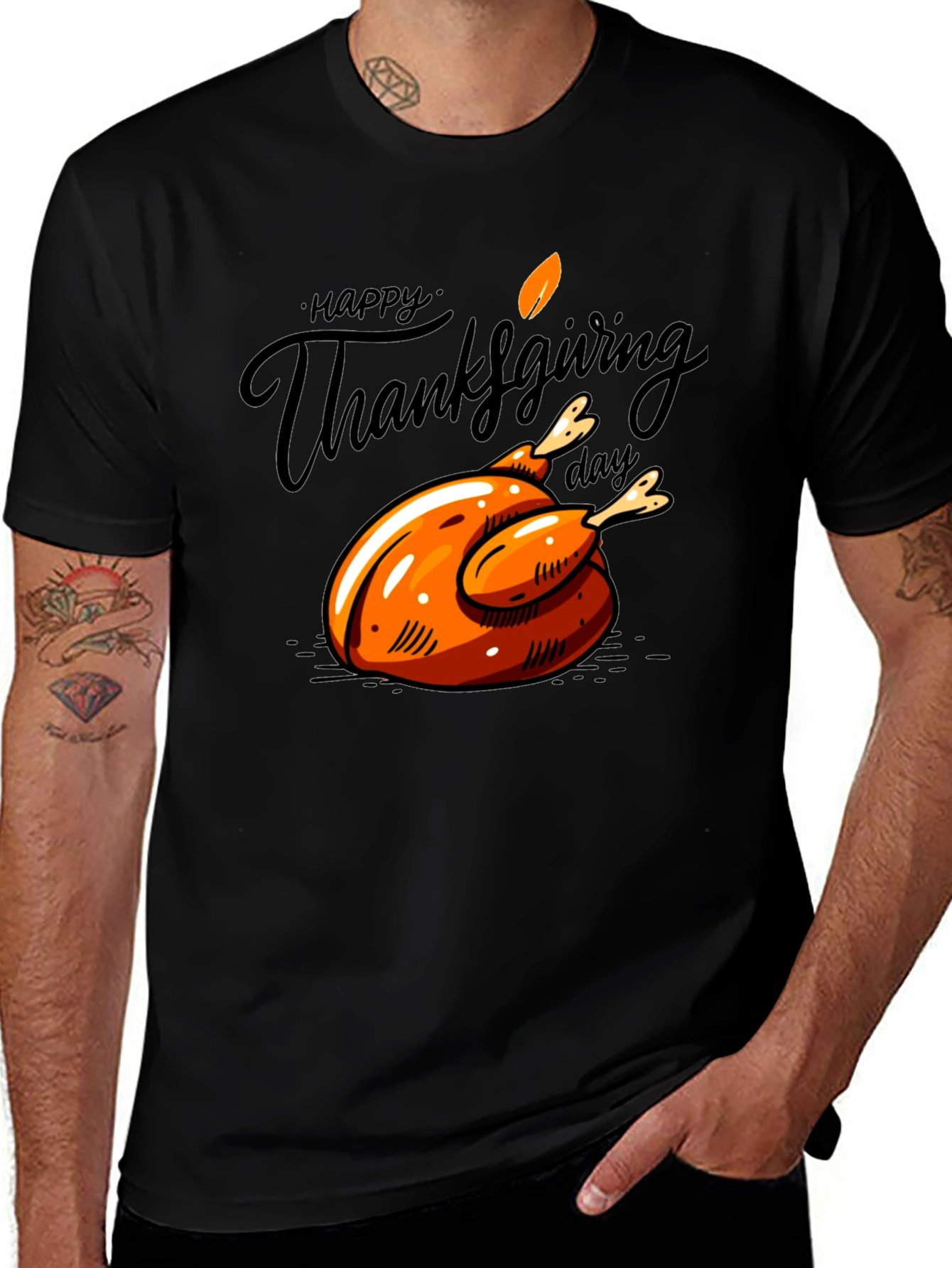 Variant 15 of Thanksgiving Turkey Graphic T-Shirt - Festive Holiday Tee