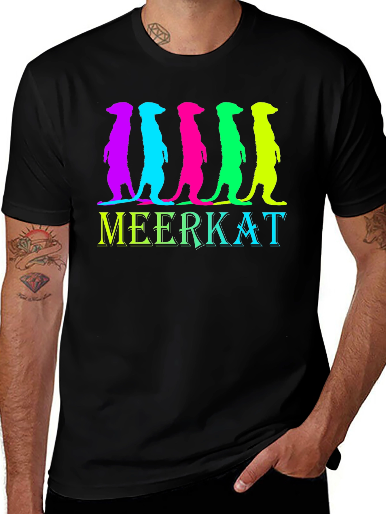 Variant 9 of Vibrant Meerkat Graphic Tee - Unique Design