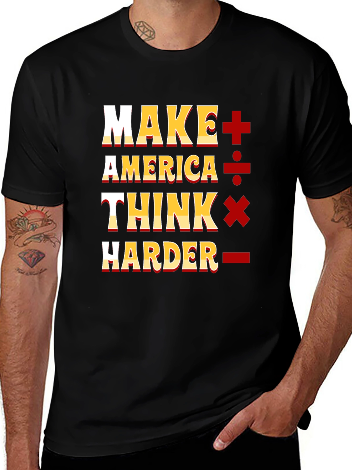 Variant 8 of Make America Think Harder Graphic T-Shirt