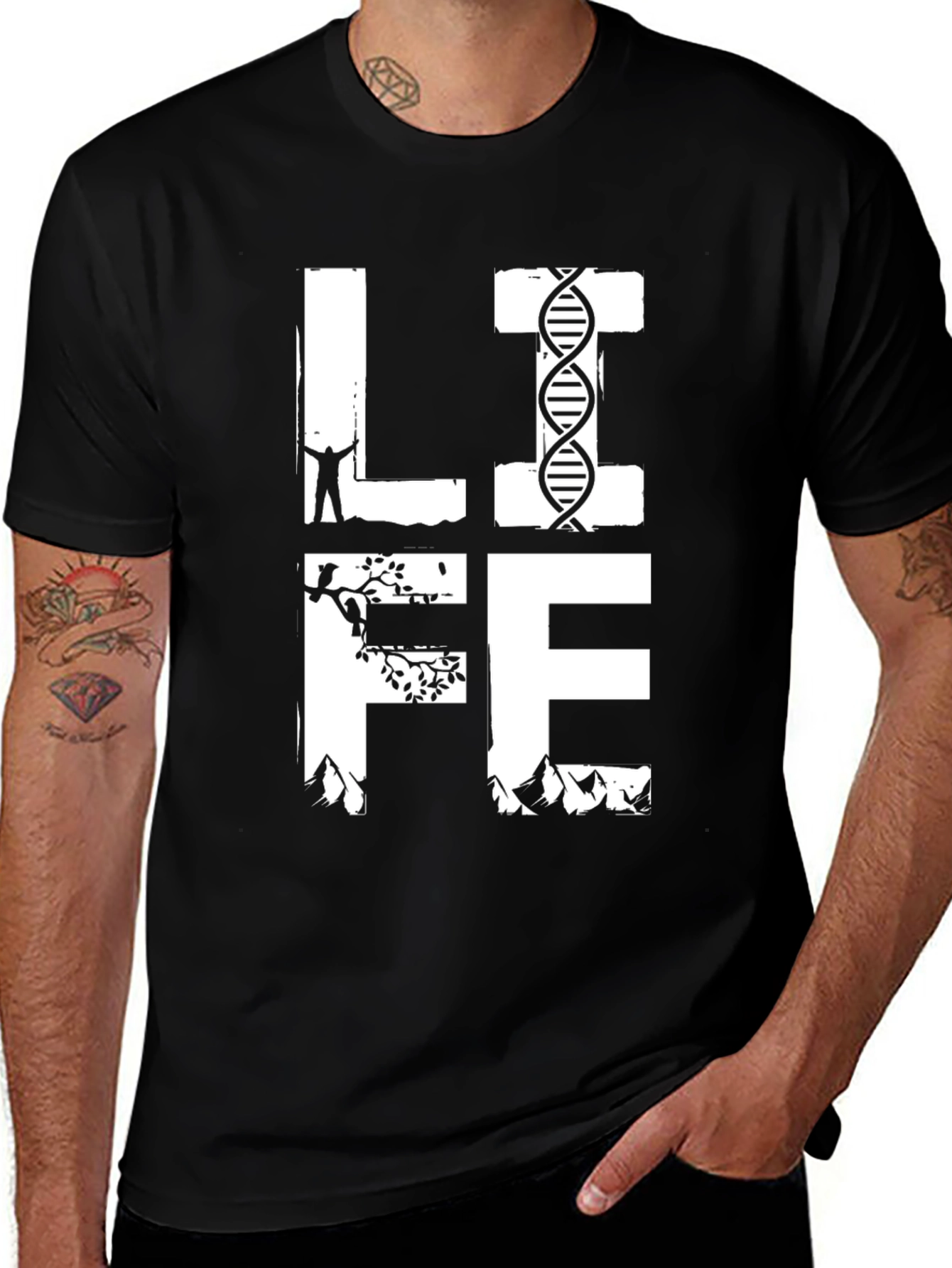 Variant 22 of LIFE DNA Graphic Tee - Nature Inspired