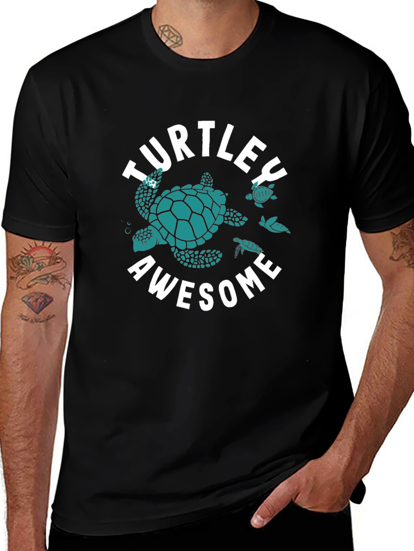 Variant 26 of Turtley Awesome T-Shirt: Cute Turtle Graphic Tee