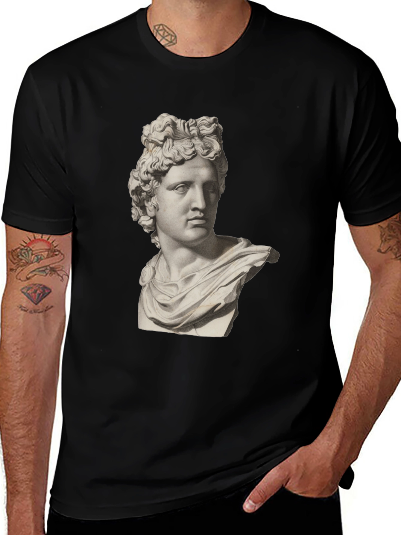 Variant 13 of Apollo Bust Black T-Shirt