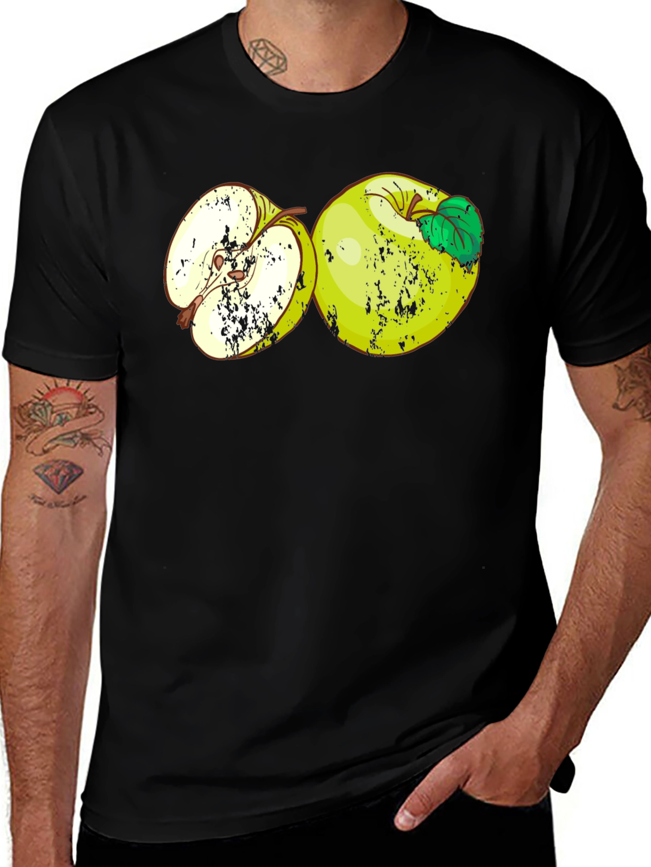 Variant 18 of Apple Graphic T-Shirt - Casual Black Tee