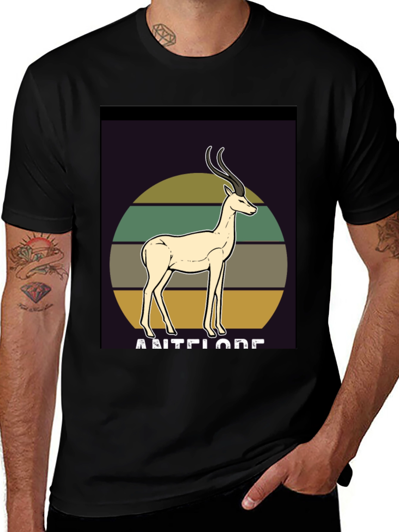 Variant 15 of Retro Antelope Graphic Tee - Vintage Style T-Shirt