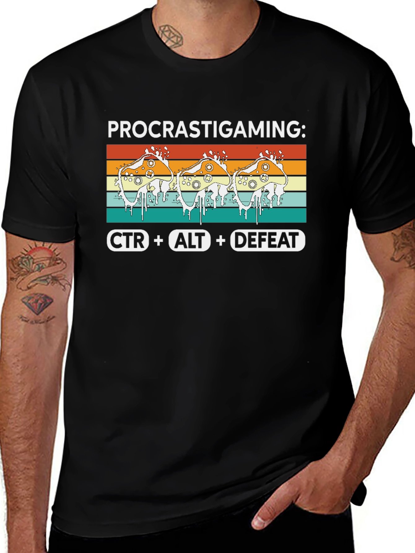 Variant 10 of Procrastigaming T-Shirt: Gamer Humor Tee