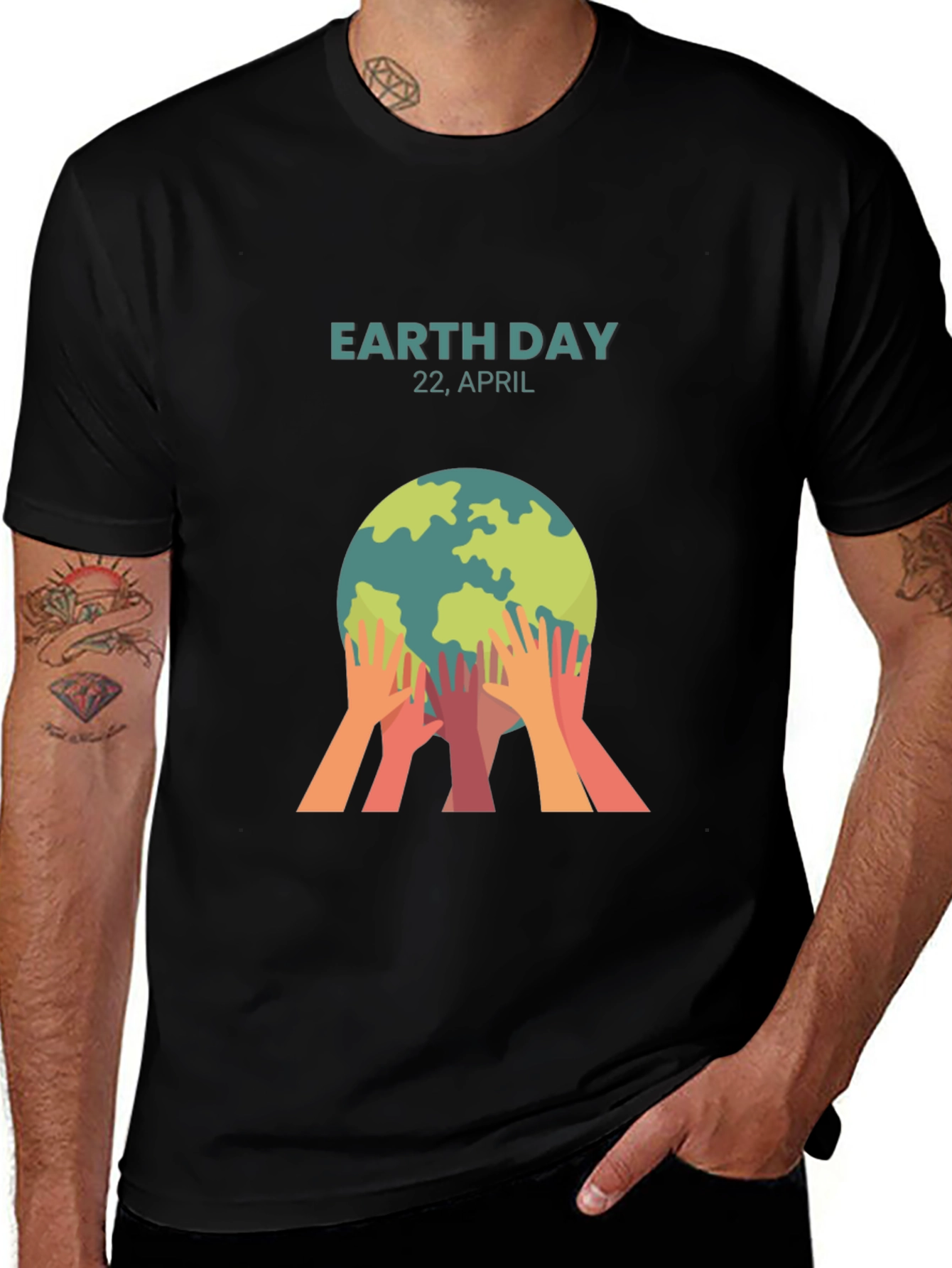 Earth Day Graphic Tee - Black