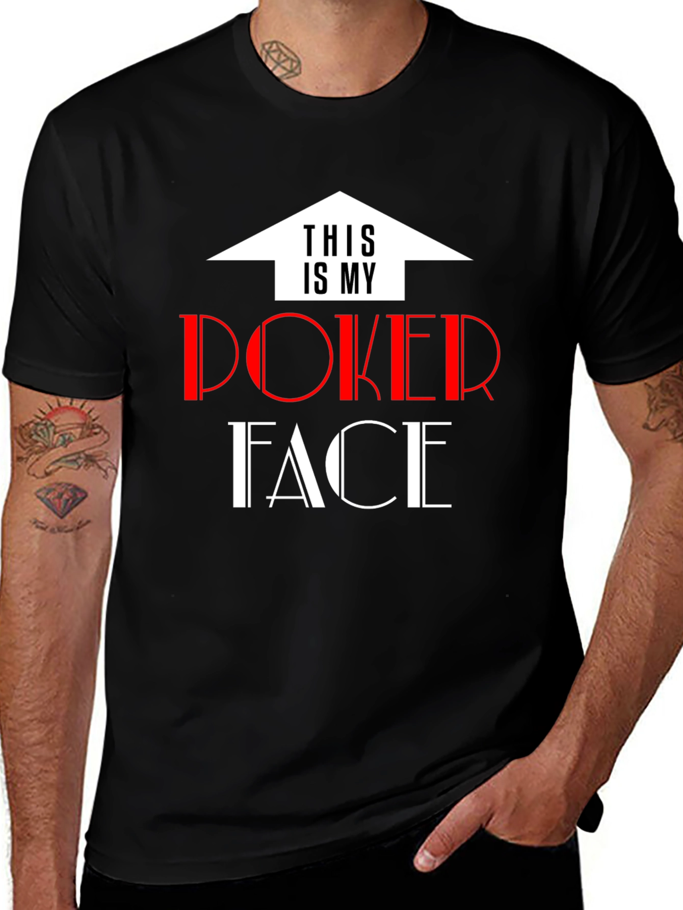 Variant 9 of Poker Face T-Shirt - Fun Graphic Tee