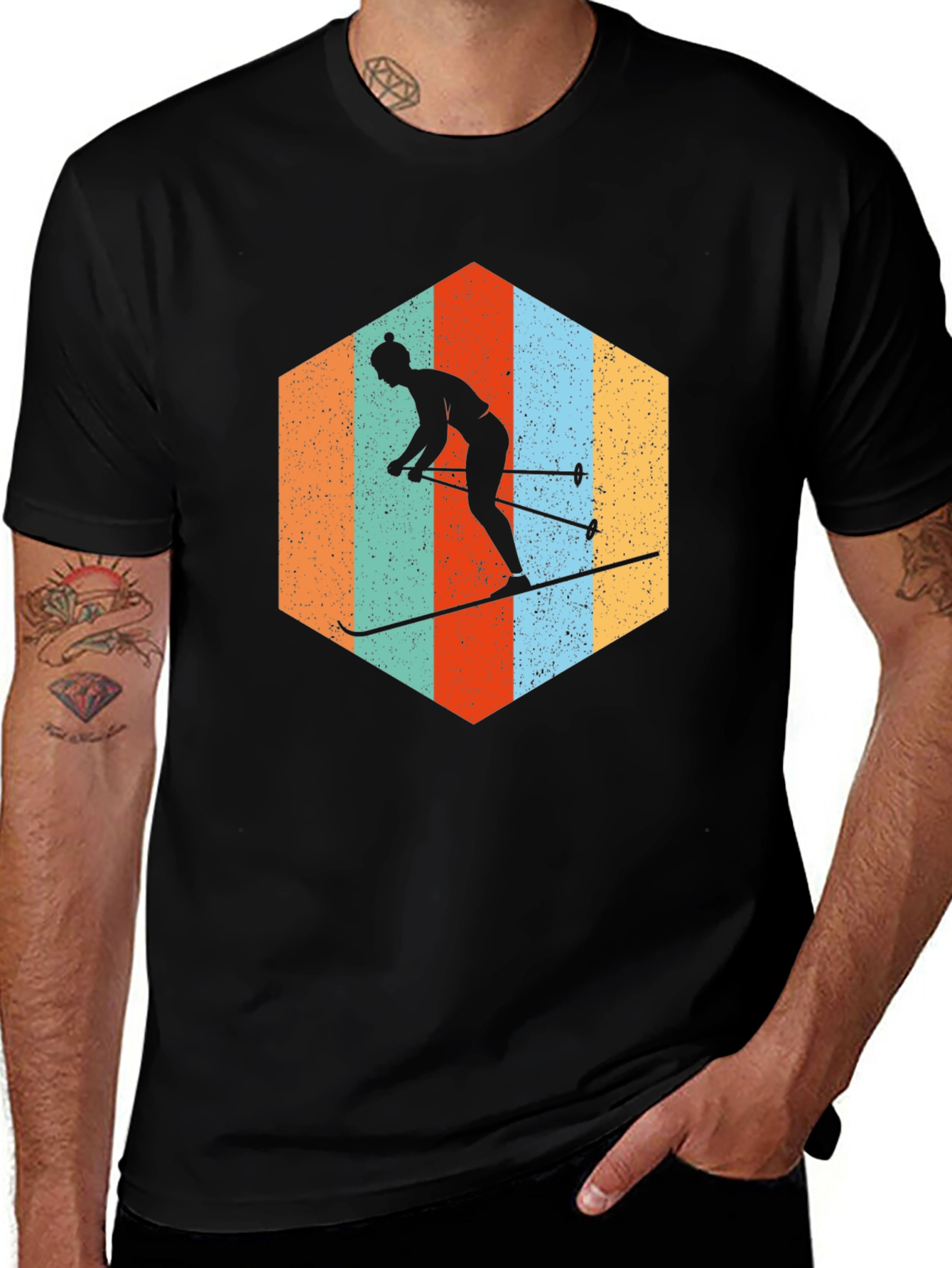 Variant 11 of Vintage Ski Silhouette T-Shirt