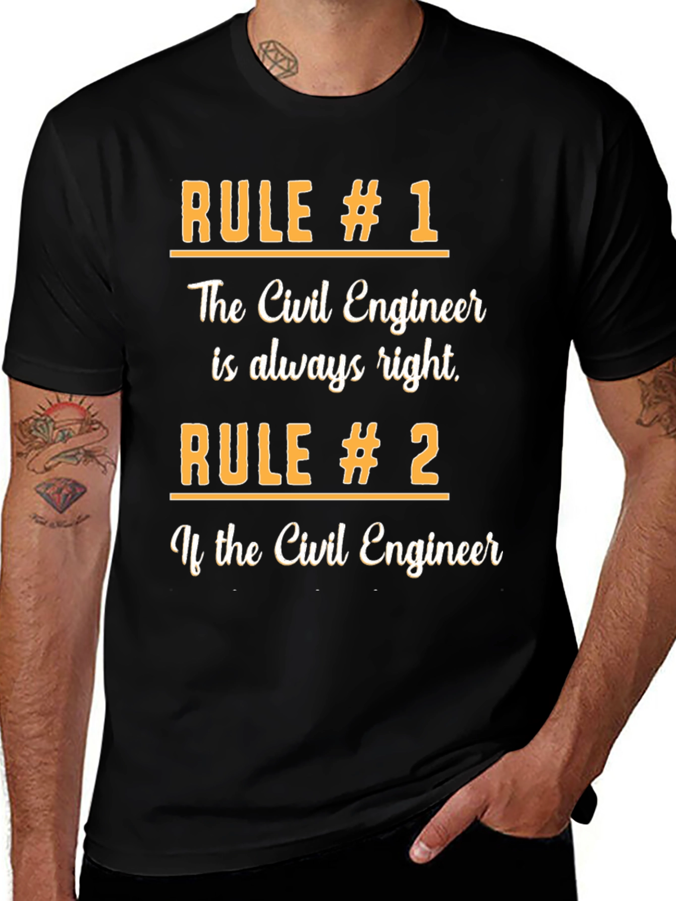 Civil Engineer Rules T-Shirt - Funny Gift