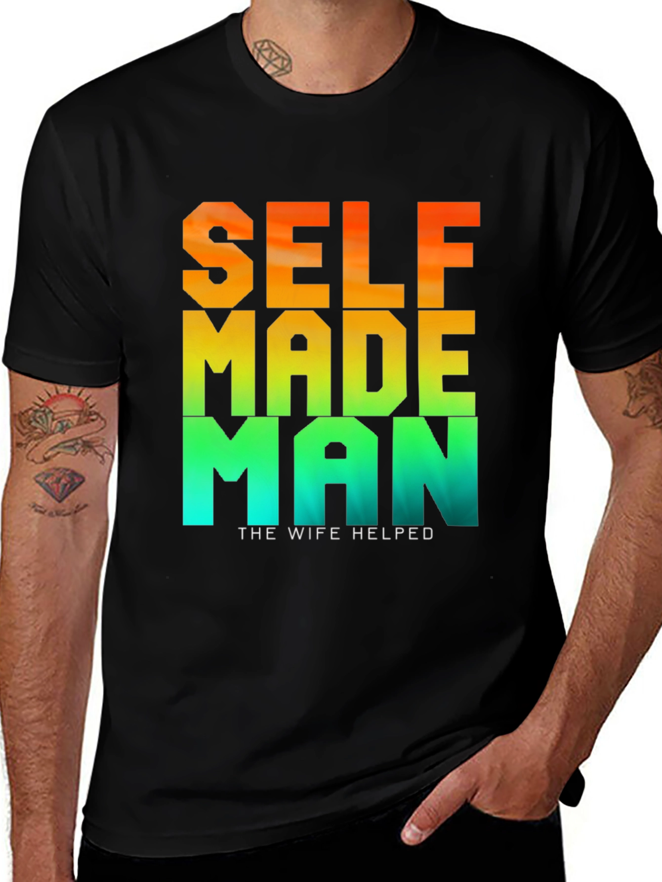 Variant 12 of Self Made Man T-Shirt - Humorous Menswear
