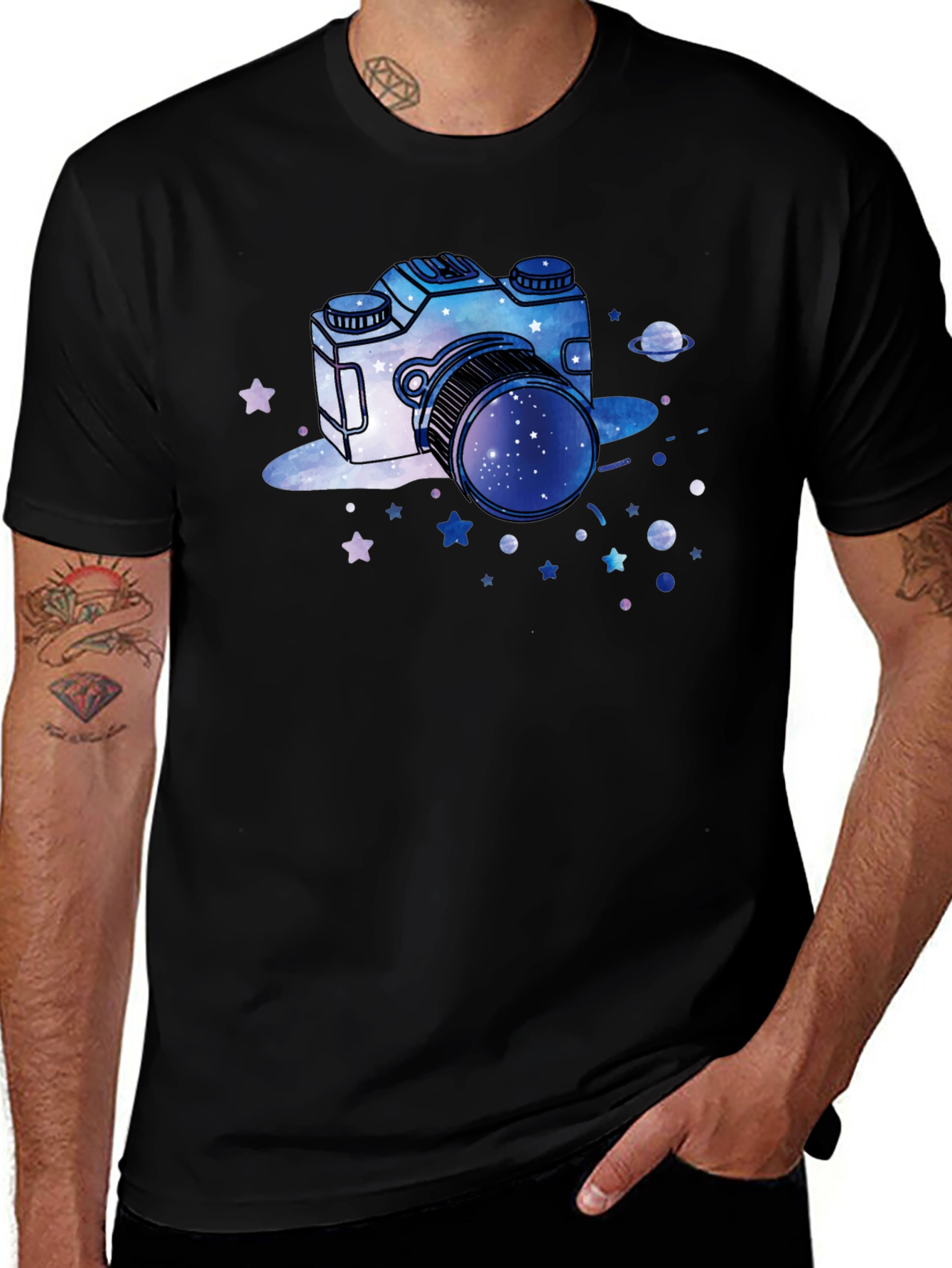 Variant 17 of Space Camera Graphic Tee - Unique Design, Comfortable Fit
