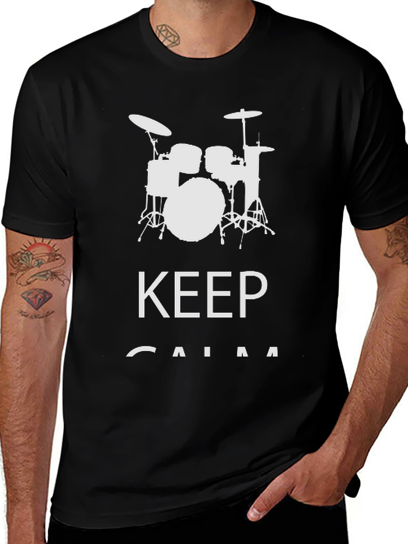 Variant 30 of Keep Calm Drummer T-Shirt - Music Lover Tee