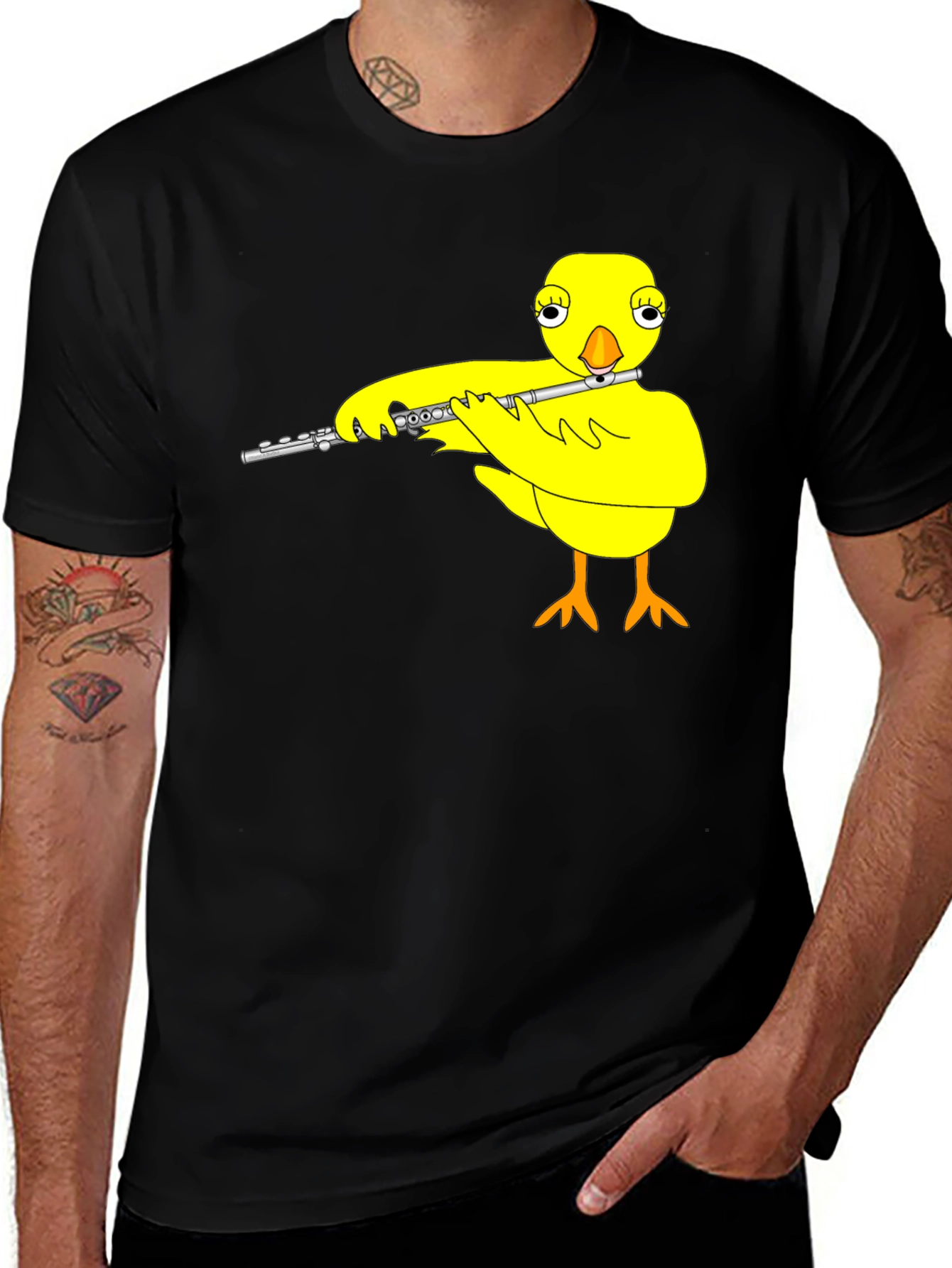 Variant 24 of Musical Chick Graphic Tee - Black Cotton T-Shirt